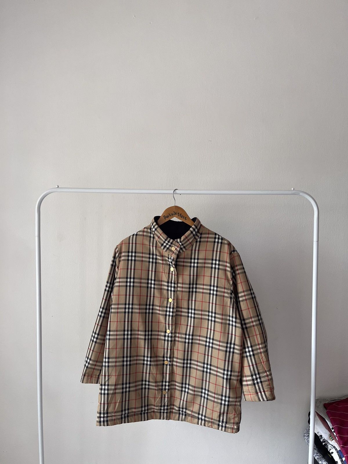 Burberry Vintage Burberry Nova Check Reversible Button Jacket Size US XL / EU 56 / 4 - 4 Thumbnail