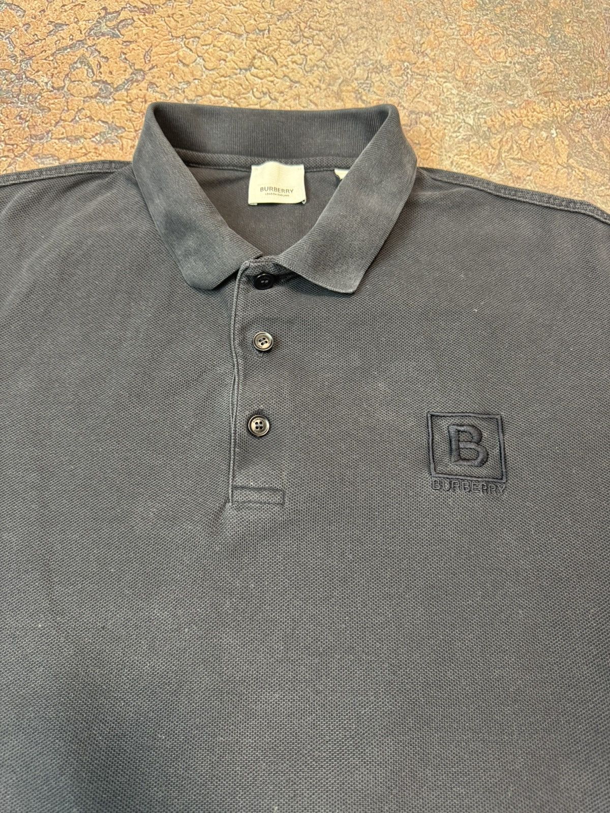 Burberry Vintage 90s Burberry Polo Tee Casual Big Logo Designer Size US XL / EU 56 / 4 - 5 Thumbnail