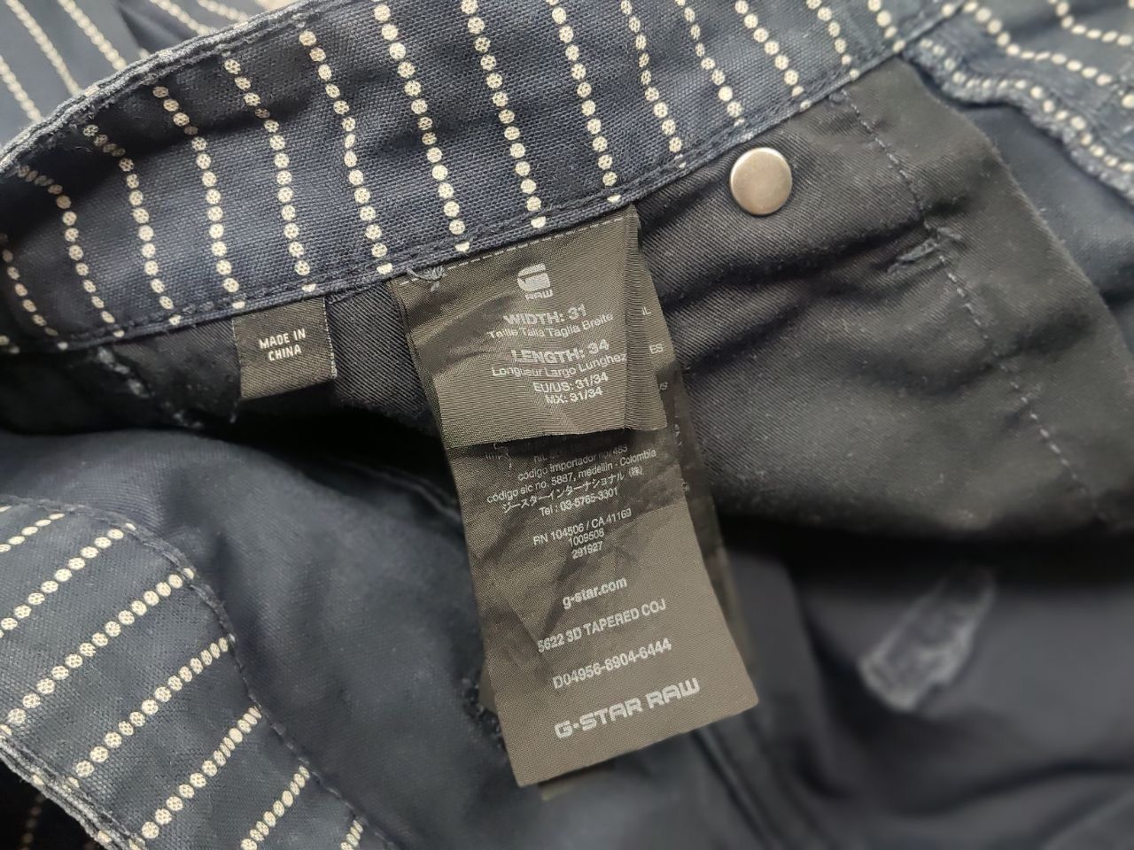 G-Star Vintage G Star Raw 5620 3D Tapered Coj Jeans polka dots Size US 31 - 15 Thumbnail