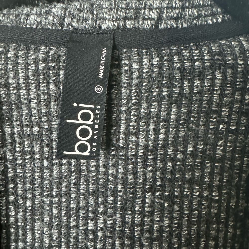 Other Bobbi Los Angeles SZ S grey textured open front cardigan Size S / US 4 / IT 40 - 4 Thumbnail