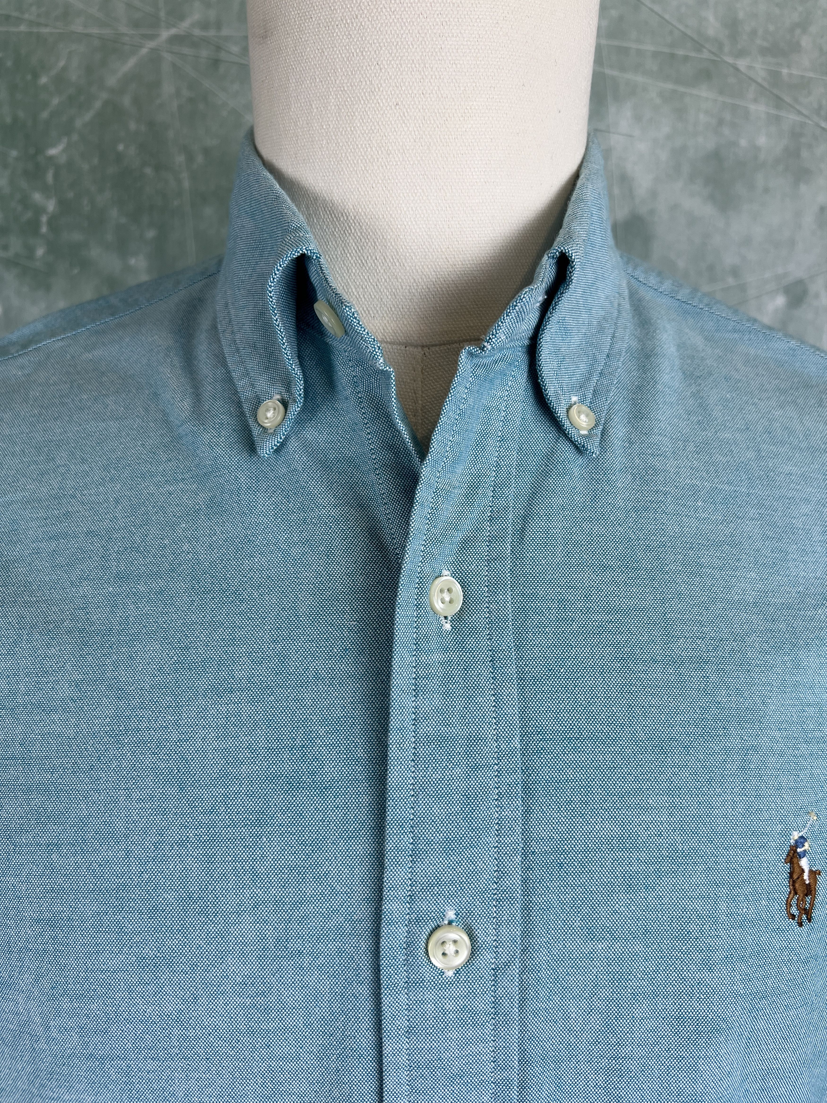 Ralph Lauren Ralph Lauren Slim Fit Stretch Oxford Shirt Blue M (175/96A) Size US M / EU 48-50 / 2 - 10 Thumbnail