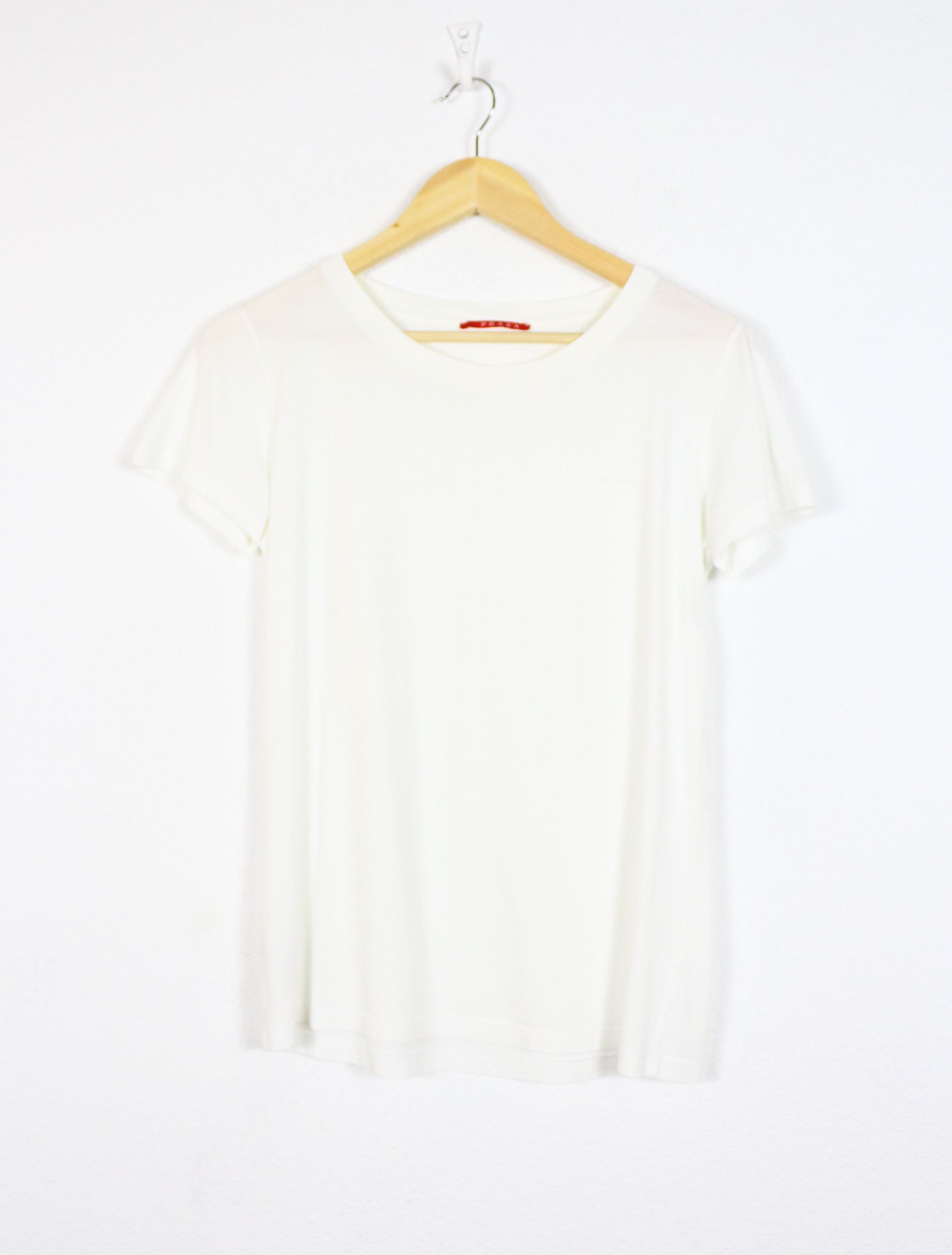 Prada Prada Logo Light White Tee T-shirt Slim Size US XS / EU 42 / 0 - 1 Thumbnail