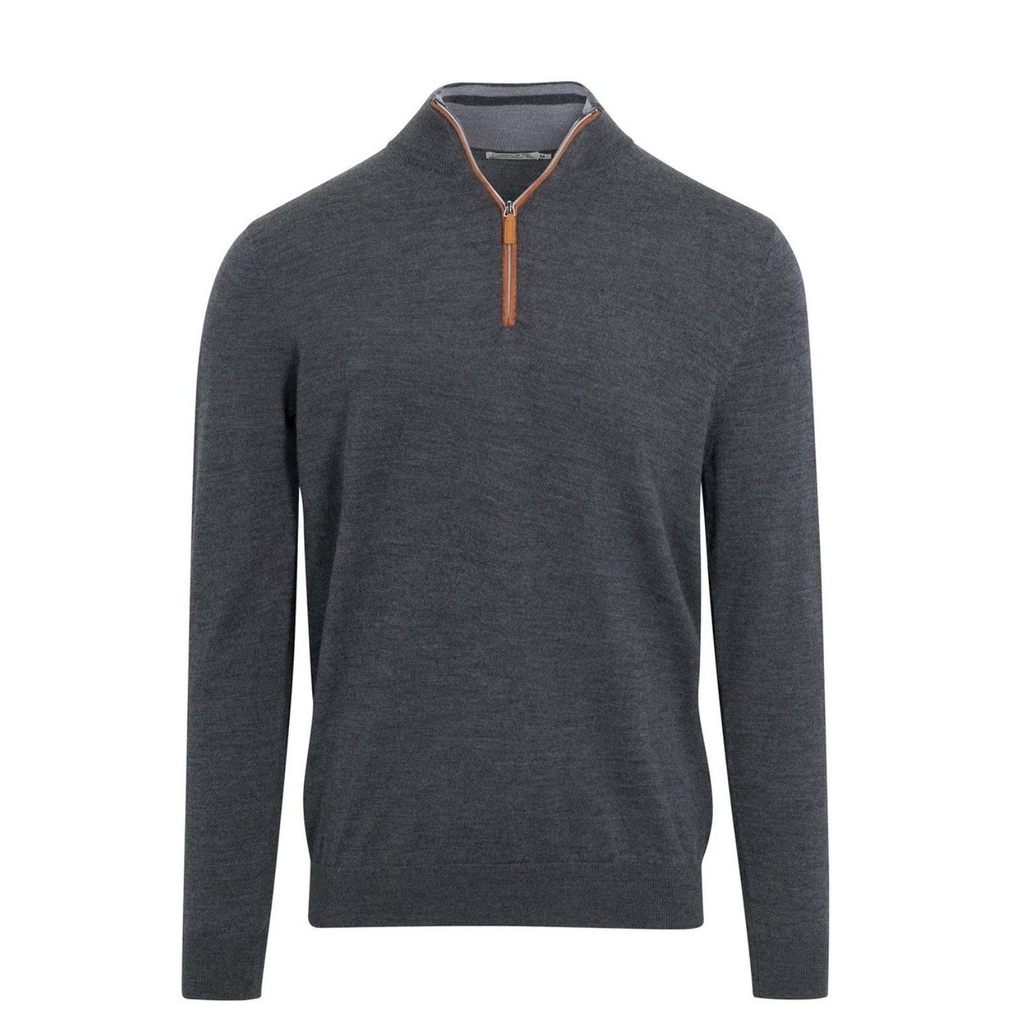 Other Collars & Co Australian Merino Wool Quarter Zip Sweater Gray Size US L / EU 52-54 / 3 - 2 Thumbnail