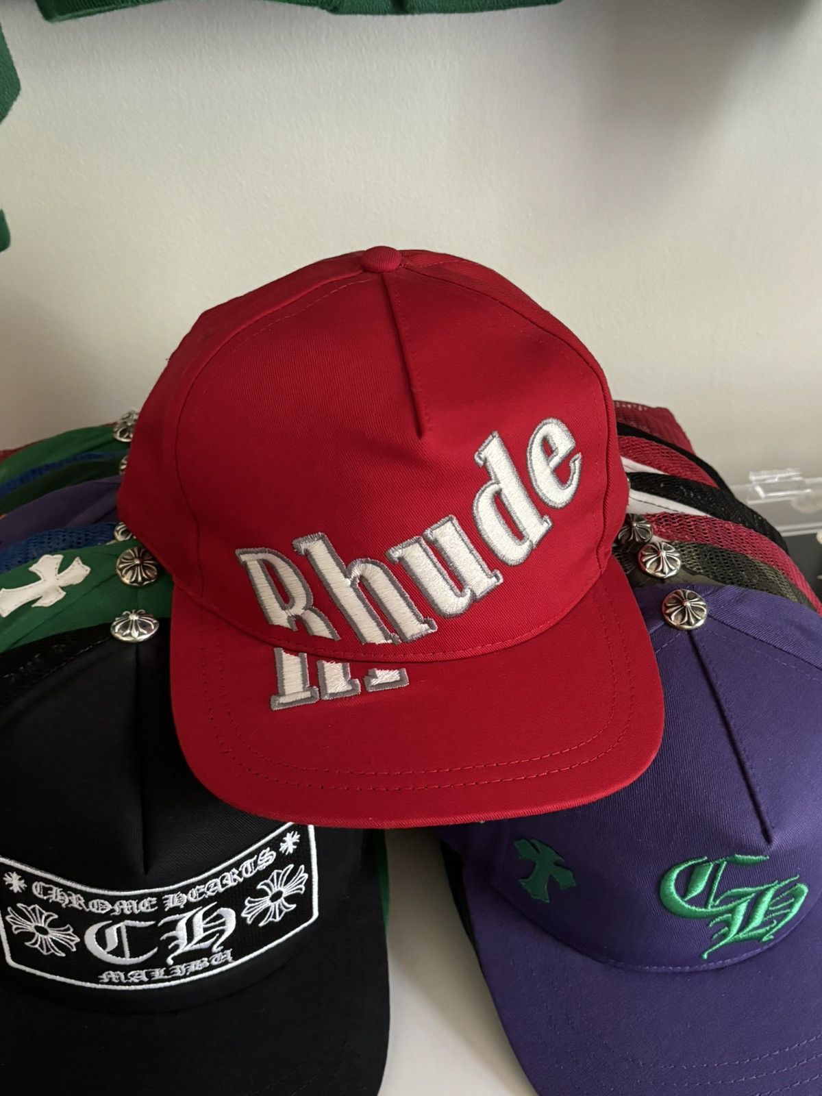 Rhude RHUDE SPELLOUT LOGO HAT Size ONE SIZE - 2 Thumbnail