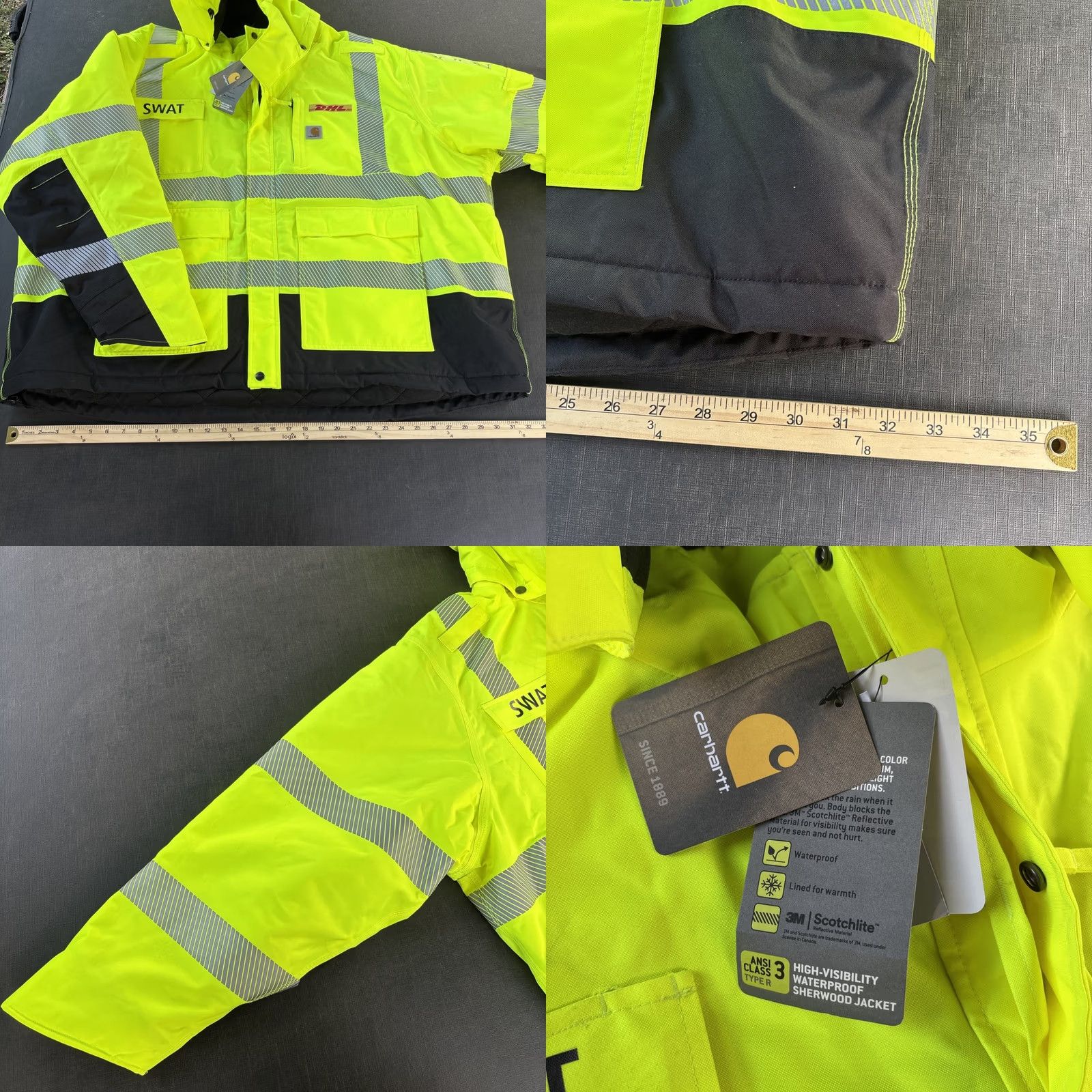 Carhartt Carhartt Sherwood Class 3 Jacket 4XL Green Nylon Insulated Workwear Mens Midsize Winter 100787 383 Size US XXL / EU 58 / 5 - 8 Thumbnail