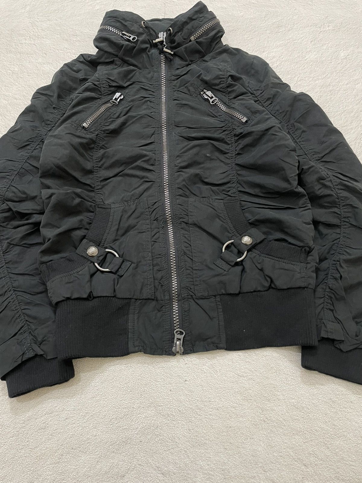 Japanese Brand 00s Japan Black Multi-Zip Hooded Jacket Tech Biker vkei LGB Size US M / EU 48-50 / 2 - 4 Thumbnail
