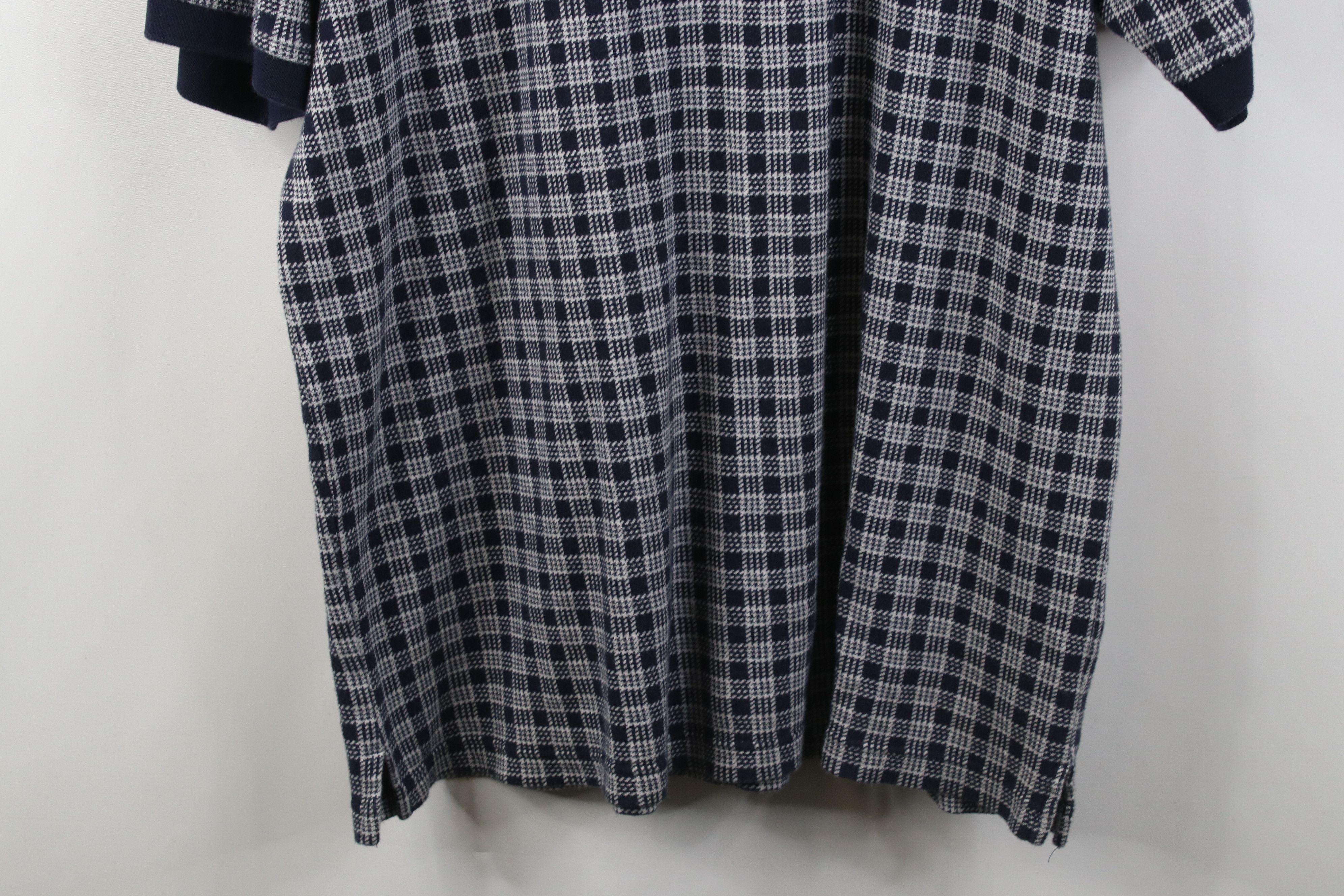 Vintage Vintage 90s Streetwear Plaid Baggy Fit Knit Golf Polo Shirt Size US XL / EU 56 / 4 - 11 Thumbnail