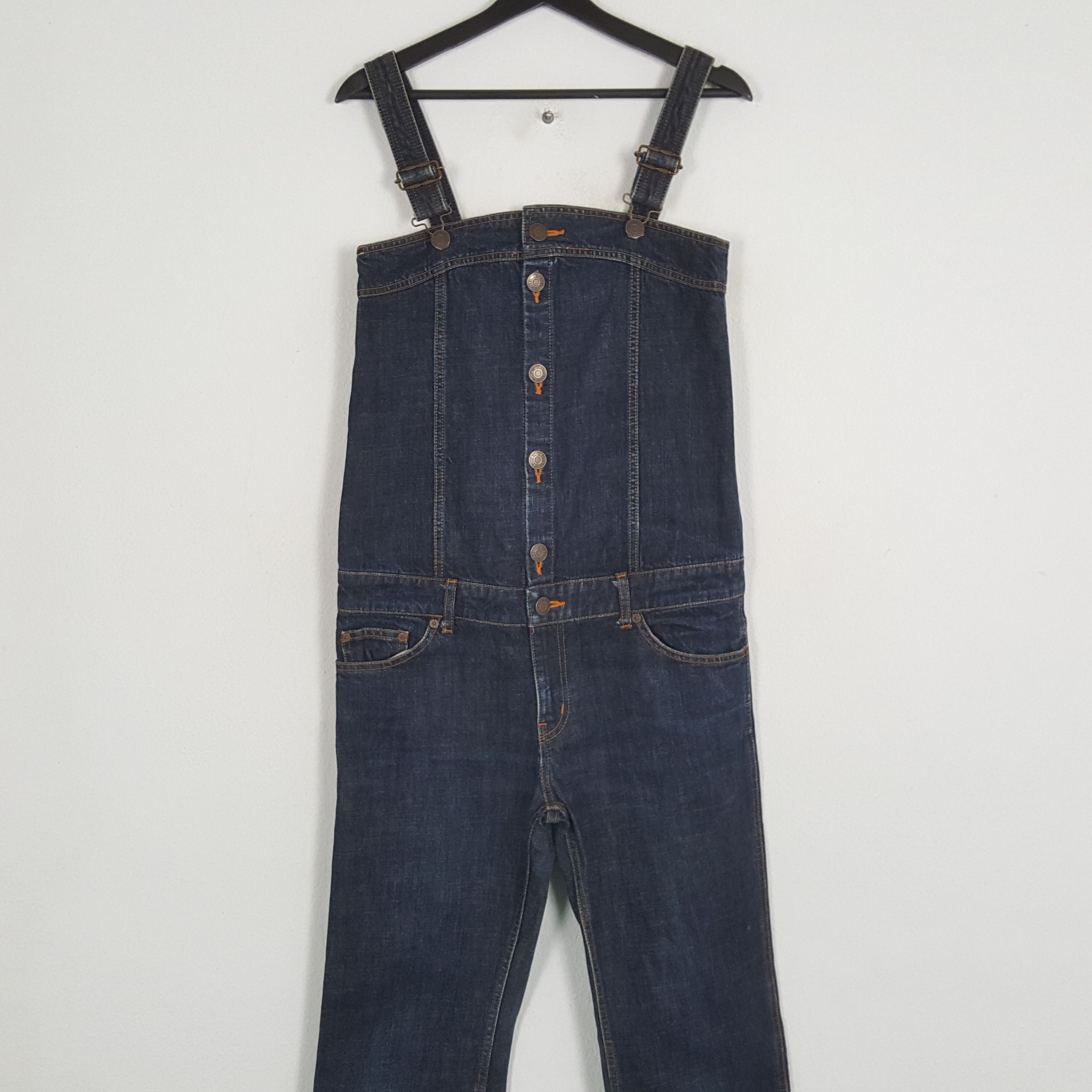 Vintage X-GIRL Japanese Streetwear Fashion Style Overall Jeans Size 36" / US 14 / IT 50 - 2 Thumbnail