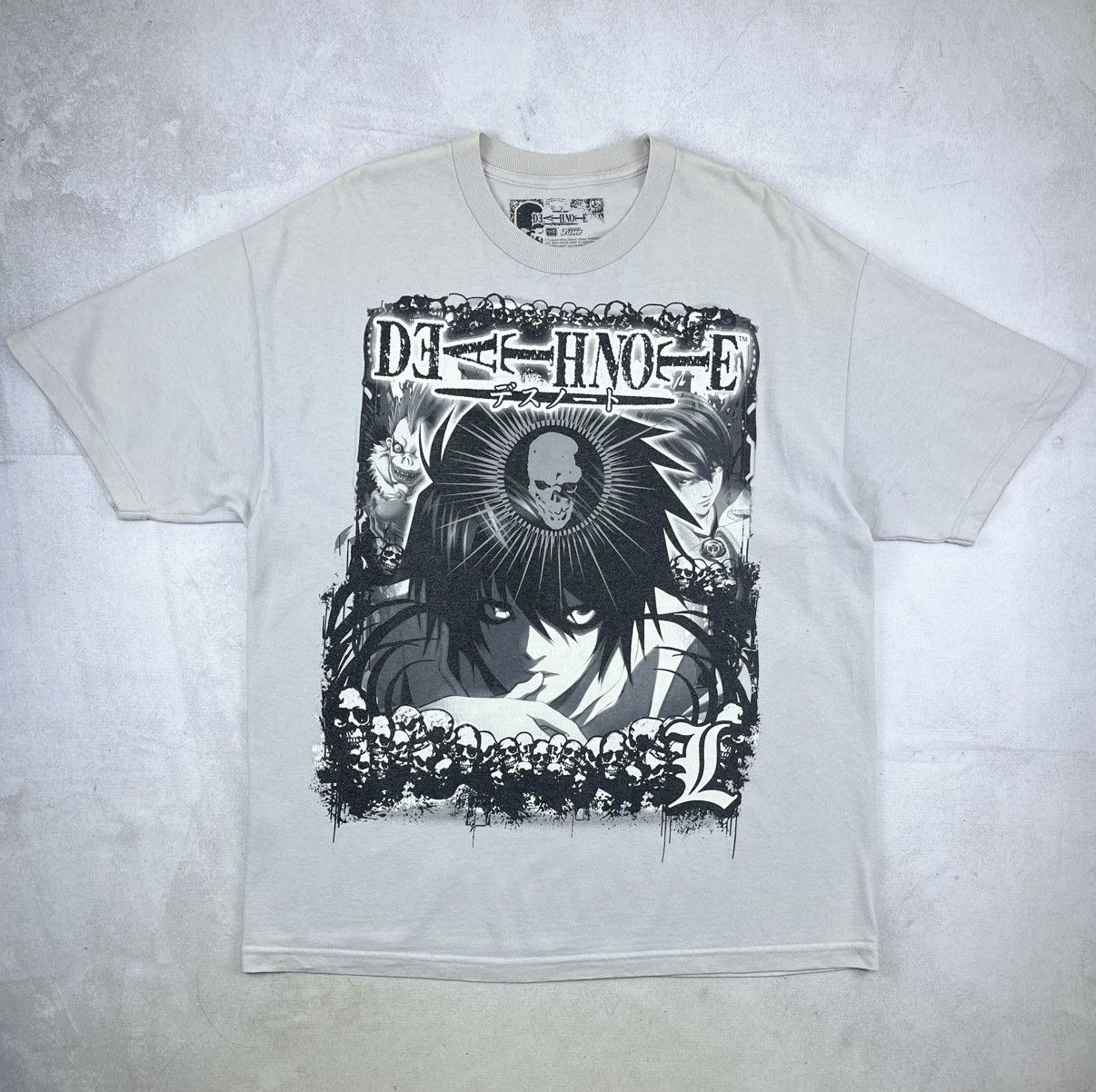 Anime Vintage Death Note Tee (L Lawliet) Over Print RARE🔥 Size US XL / EU 56 / 4 - 1 Thumbnail