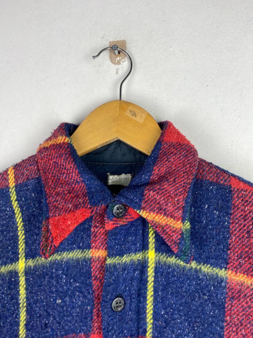 Vintage vintage 80s wool flannel shirt nice design Size US M / EU 48-50 / 2 - 2 Thumbnail