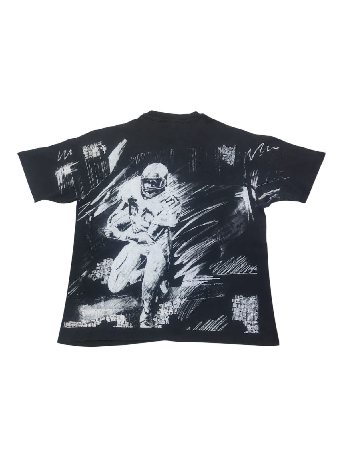 Vintage Vintage 90s Warhawk La Moille Walnut All Over Print Tee Size US XL / EU 56 / 4 - 2 Thumbnail