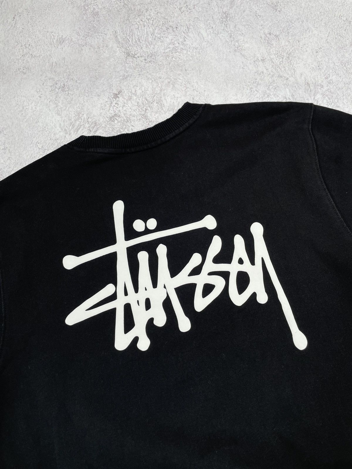 Stussy Vintage Stussy Black Sweatshirt Big Logo Crewneck L Size US L / EU 52-54 / 3 - 6 Thumbnail