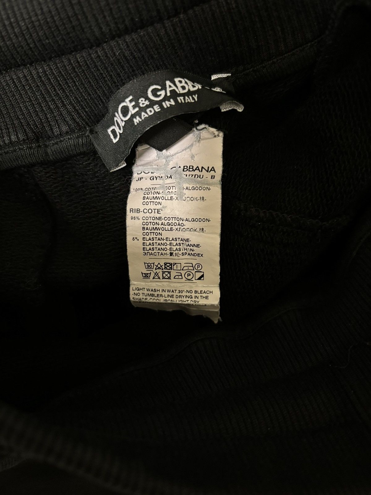 Dolce & Gabbana Dolce & Gabanna Black Sweatpants Size US 30 / EU 46 - 11 Thumbnail