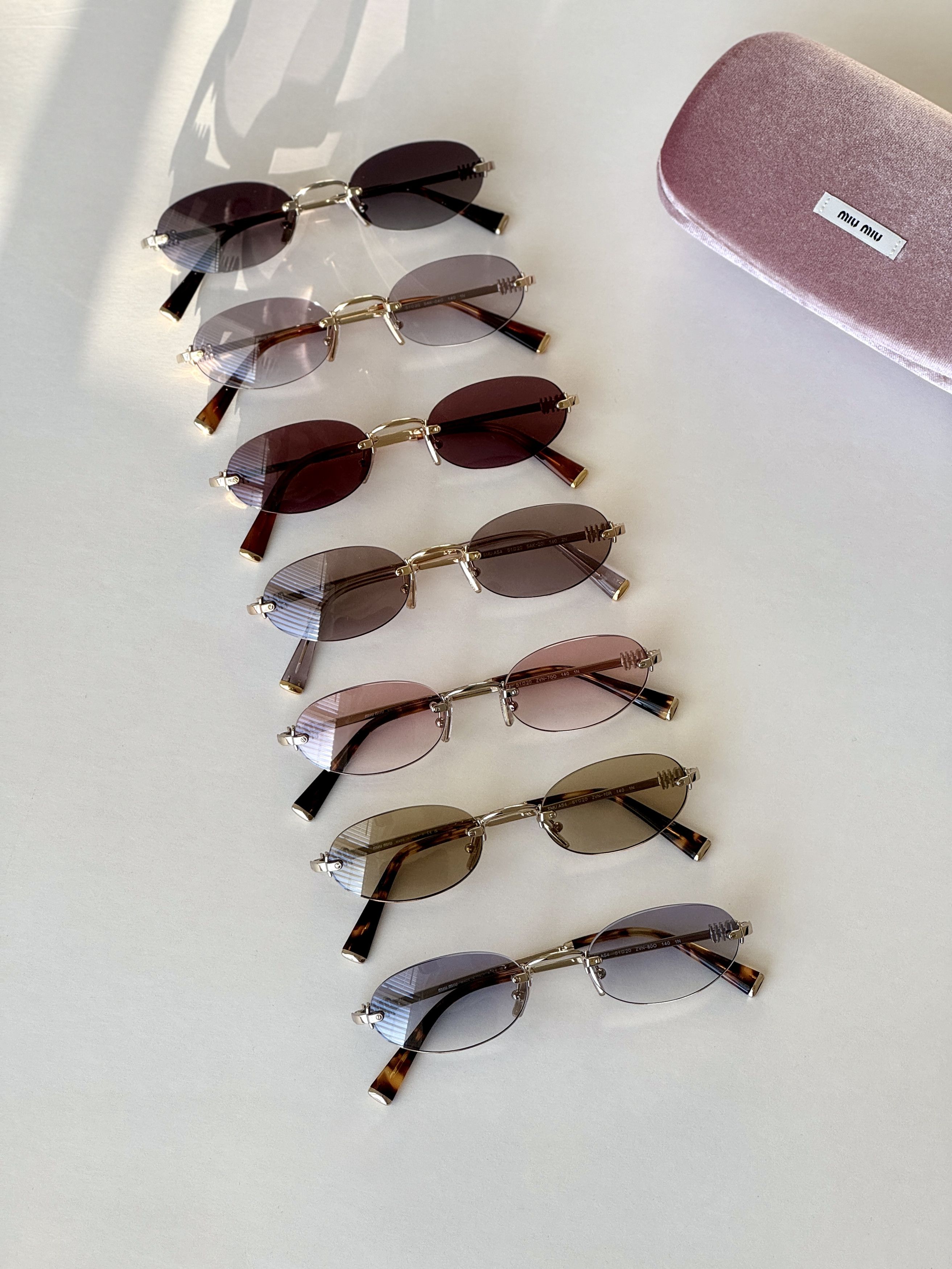 Miu Miu Miu Miu Women Sunglasses Oval MUA54S 5AK20I NEW AUTHENTIC Size ONE SIZE - 13 Thumbnail
