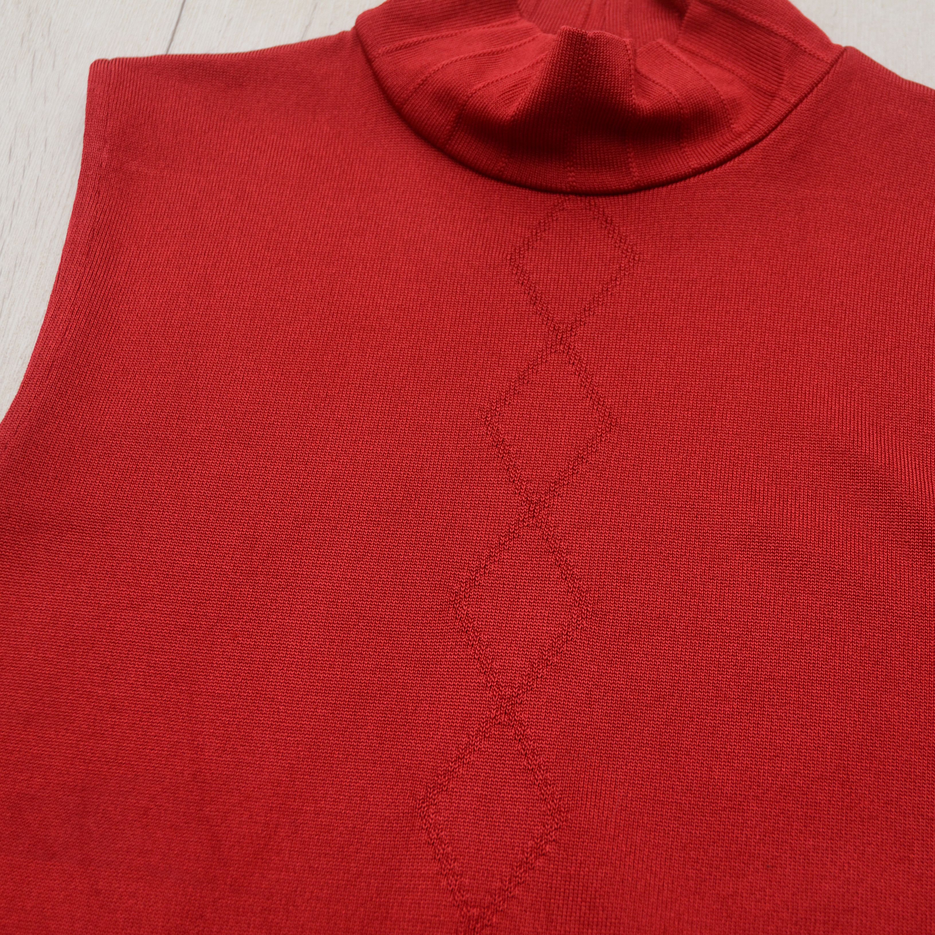 Wolford Wolford Viscose Deluxe Red Mock Neck Sleeveless Top Stretch Size S / US 4 / IT 40 - 3 Thumbnail