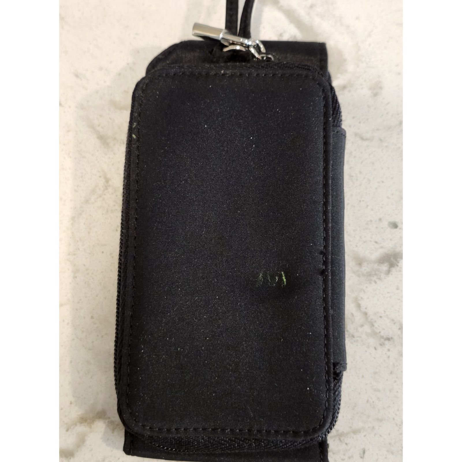 Nine West Nine West Sport Pouch Black Faux Leather Nylon Wristlet Card Holder Small Unisex Adults Men Women Bag Accessories Size ONE SIZE - 6 Thumbnail