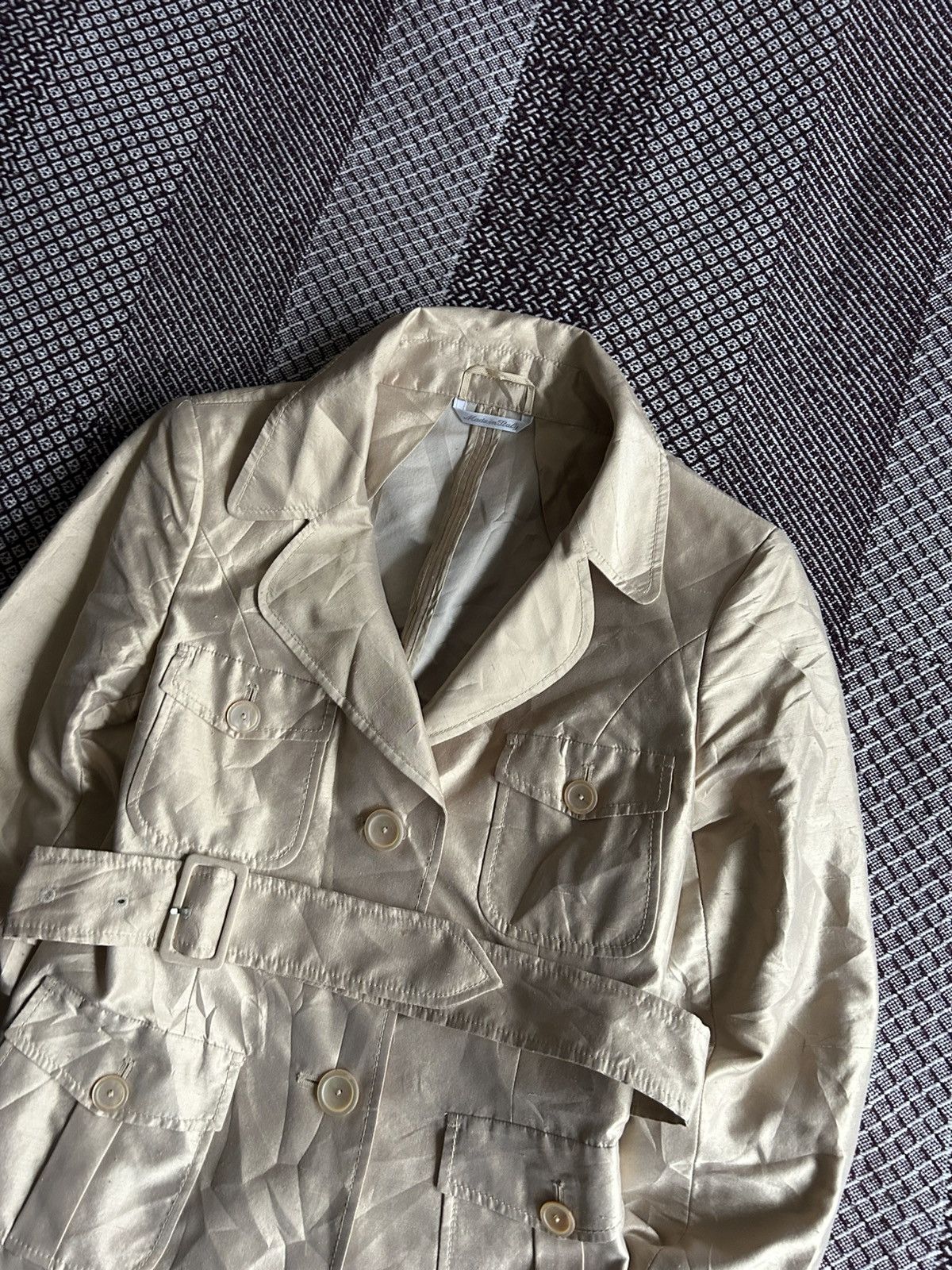 Max Mara Vintage Max Mara Women Solid Jacket Lining Viscosa / Cupro Size M / US 6-8 / IT 42-44 - 3 Thumbnail