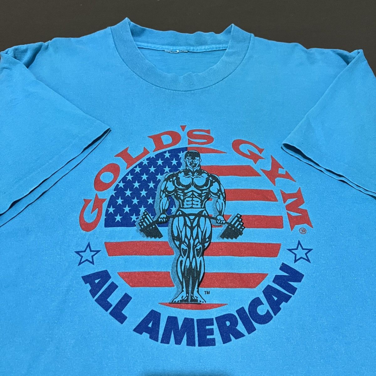 Vintage Vintage 90s GOLD’S GYM Fitness Promo Tee Shirt Size US L / EU 52-54 / 3 - 1 Thumbnail