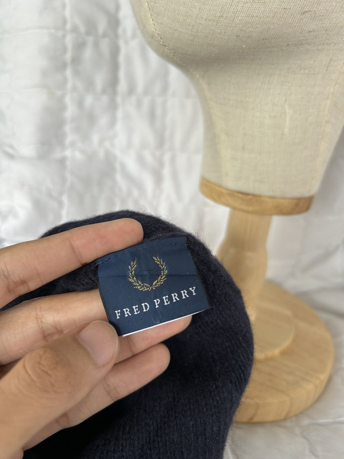 Fred Perry × Japanese Brand Fred Perry Big Logo Beanie Hats Size ONE SIZE - 5 Thumbnail