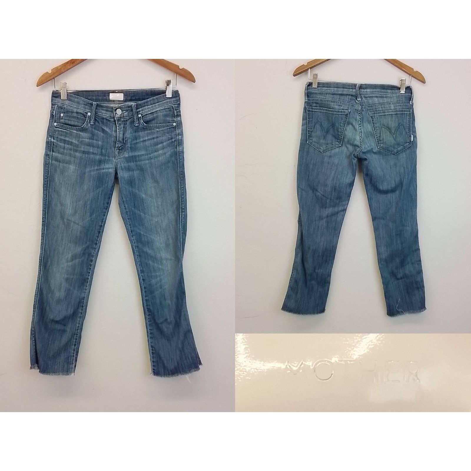 MOTHER Mother Denim The Frayed Rascal Jeans Women's 26 Medium Wash Size 26" / US 2 / IT 38 - 1 Thumbnail