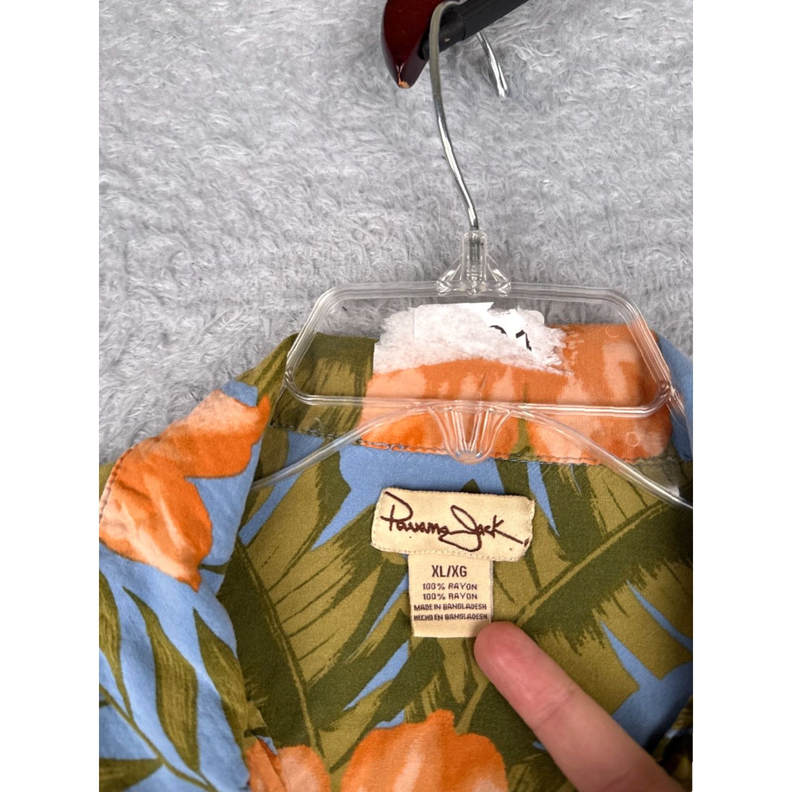 Panama Jack VINTAGE Panama Jack Shirt Adult XL Blue Orange Floral Palm Leaf Rayon Hawaiian Shirt Blue Floral 90s Luau Mens XL Size US XL / EU 56 / 4 - 7 Thumbnail