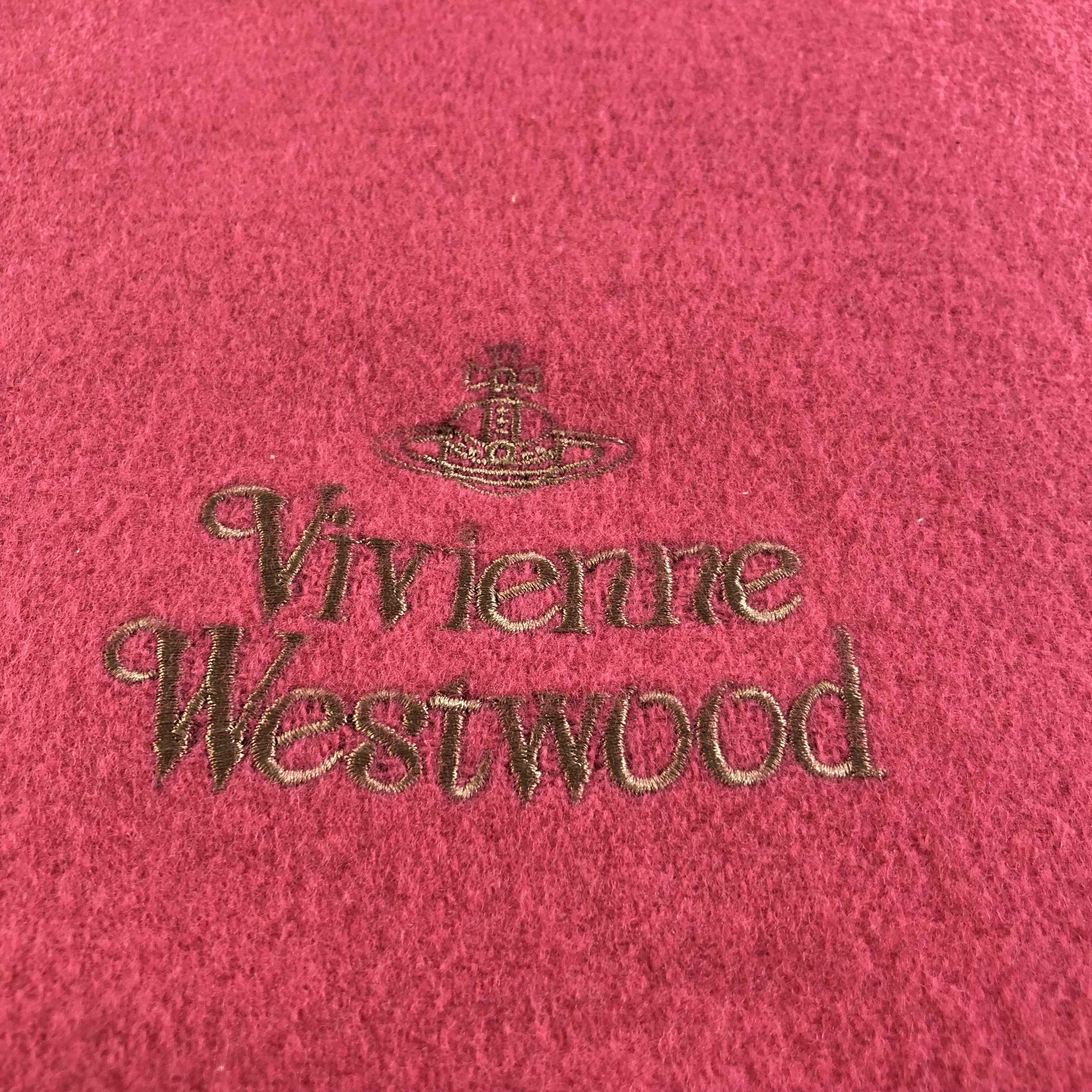 Vivienne Westwood Vivienne Westwood Pink Wool Scarf Muffler V2013 Size ONE SIZE - 4 Thumbnail