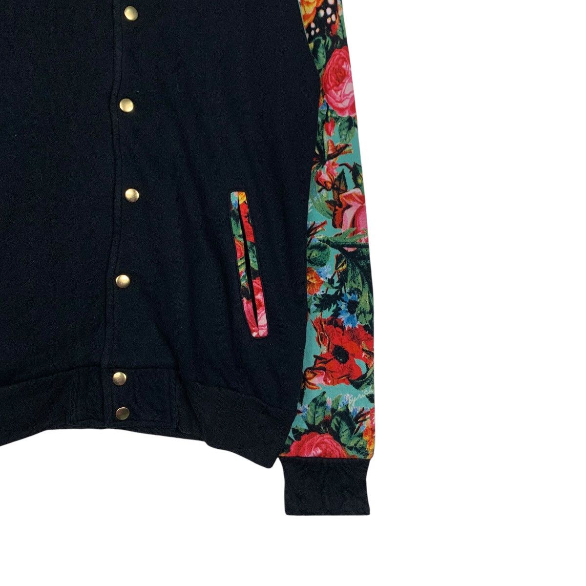 Japanese Brand JOYRICH Florals Graphic Sleeve Varsity Jacket #2207-C97 Size US M / EU 48-50 / 2 - 4 Thumbnail