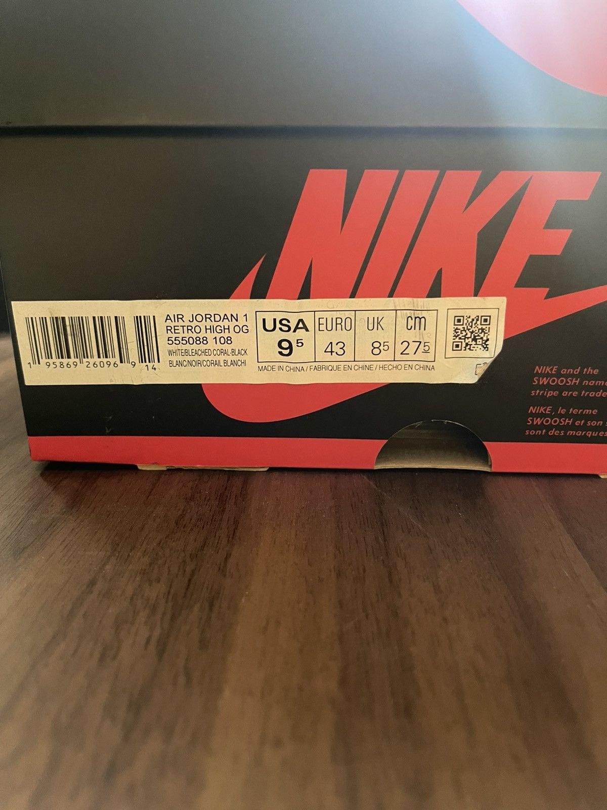 Jordan Brand Air Jordan 1 High Bleached Coral Size US 9.5 / EU 42-43 - 8 Thumbnail