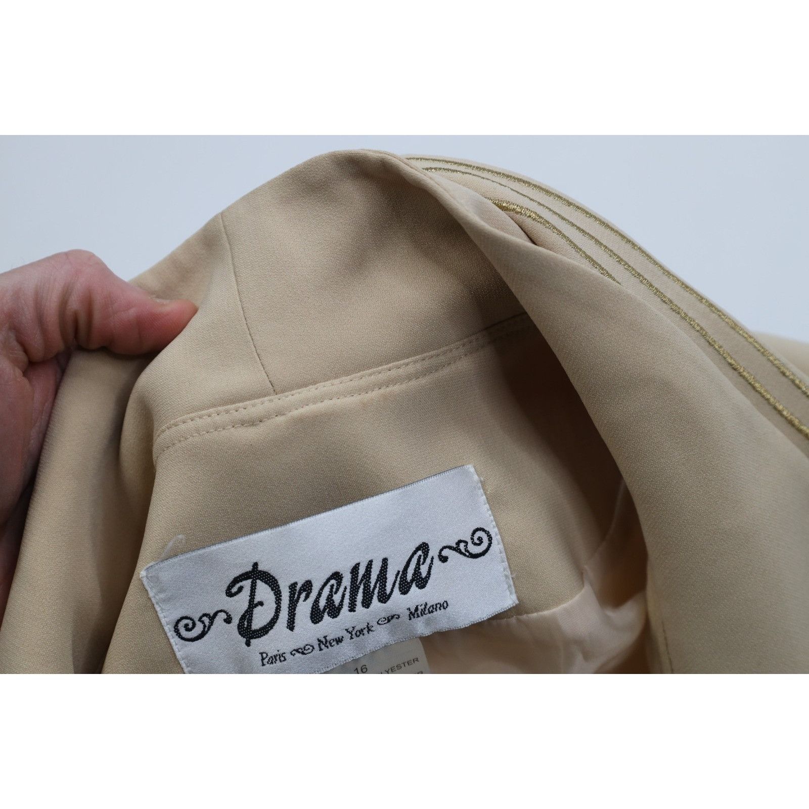 Vintage Deadstock Vintage 90s 2 Piece Church Wedding Skirt Suit Size L / US 10 / IT 46 - 7 Thumbnail