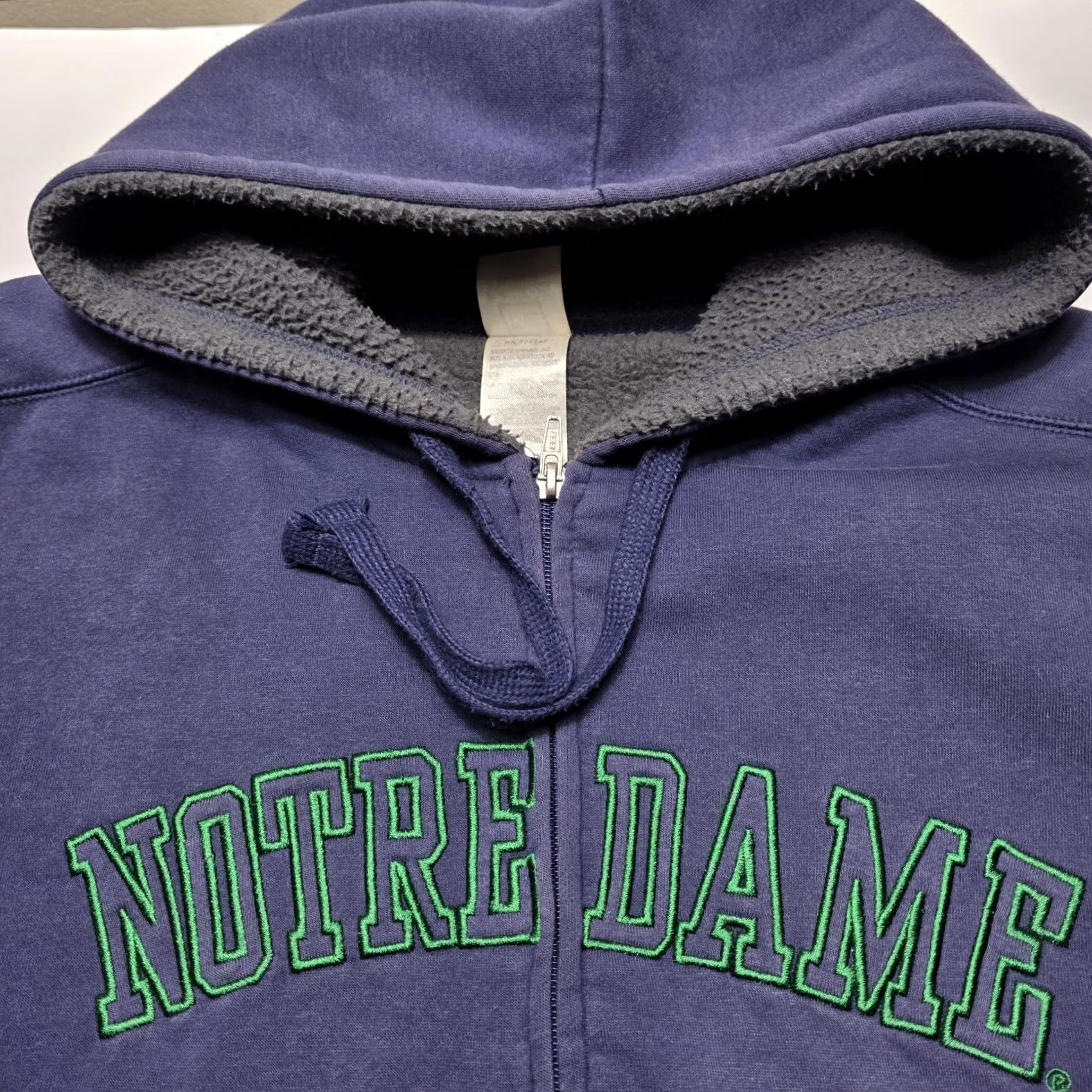Vintage VINTAGE Notre Dame Fighting Irish Sherpa Lined Full Zip Hoodie Men's XL Heavyweight Size US XL / EU 56 / 4 - 8 Thumbnail