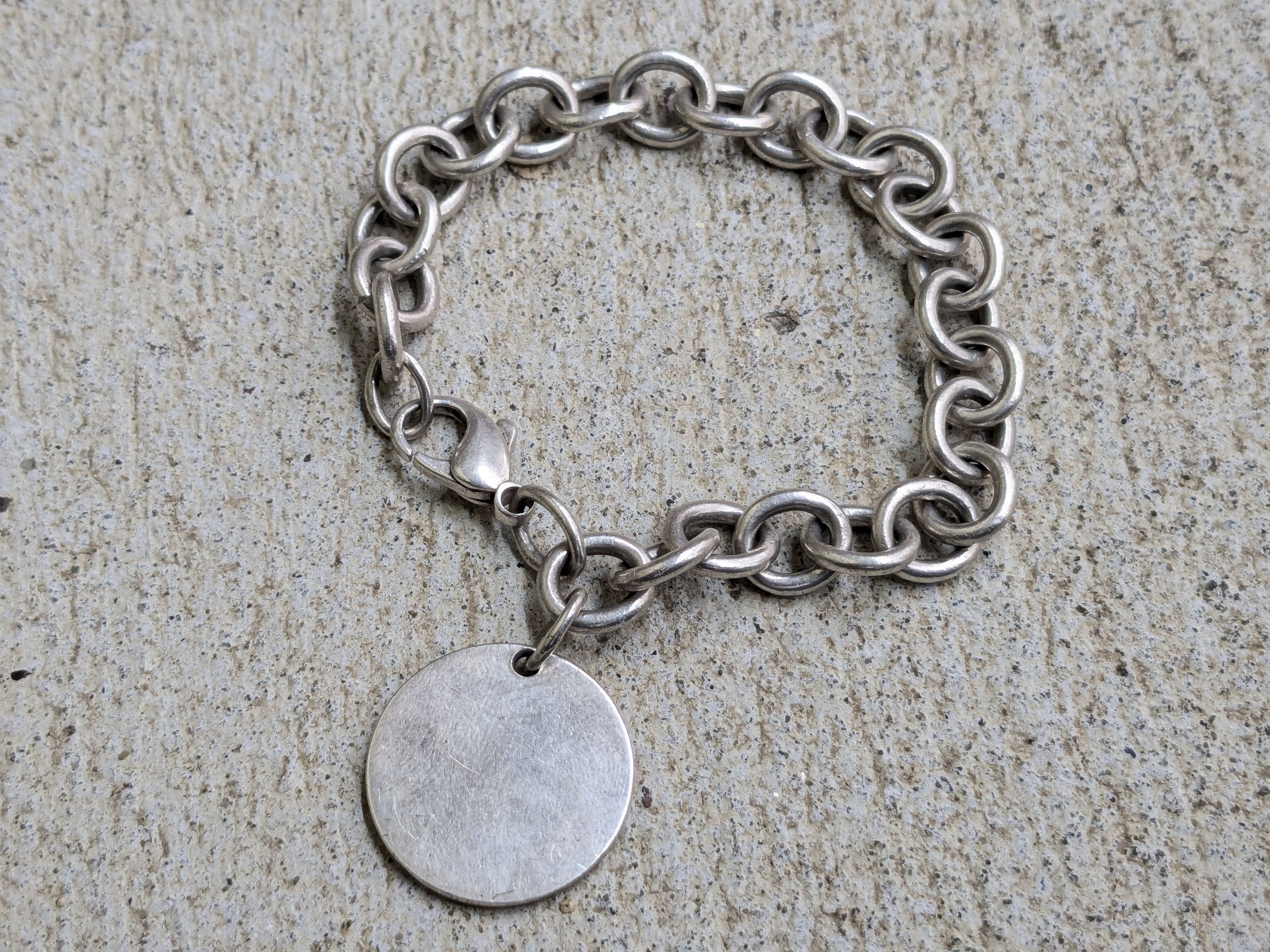 Tiffany & Co. Tiffany & Co Sterling Silver ID Bracelet Charm Rolo Round Size ONE SIZE - 4 Thumbnail