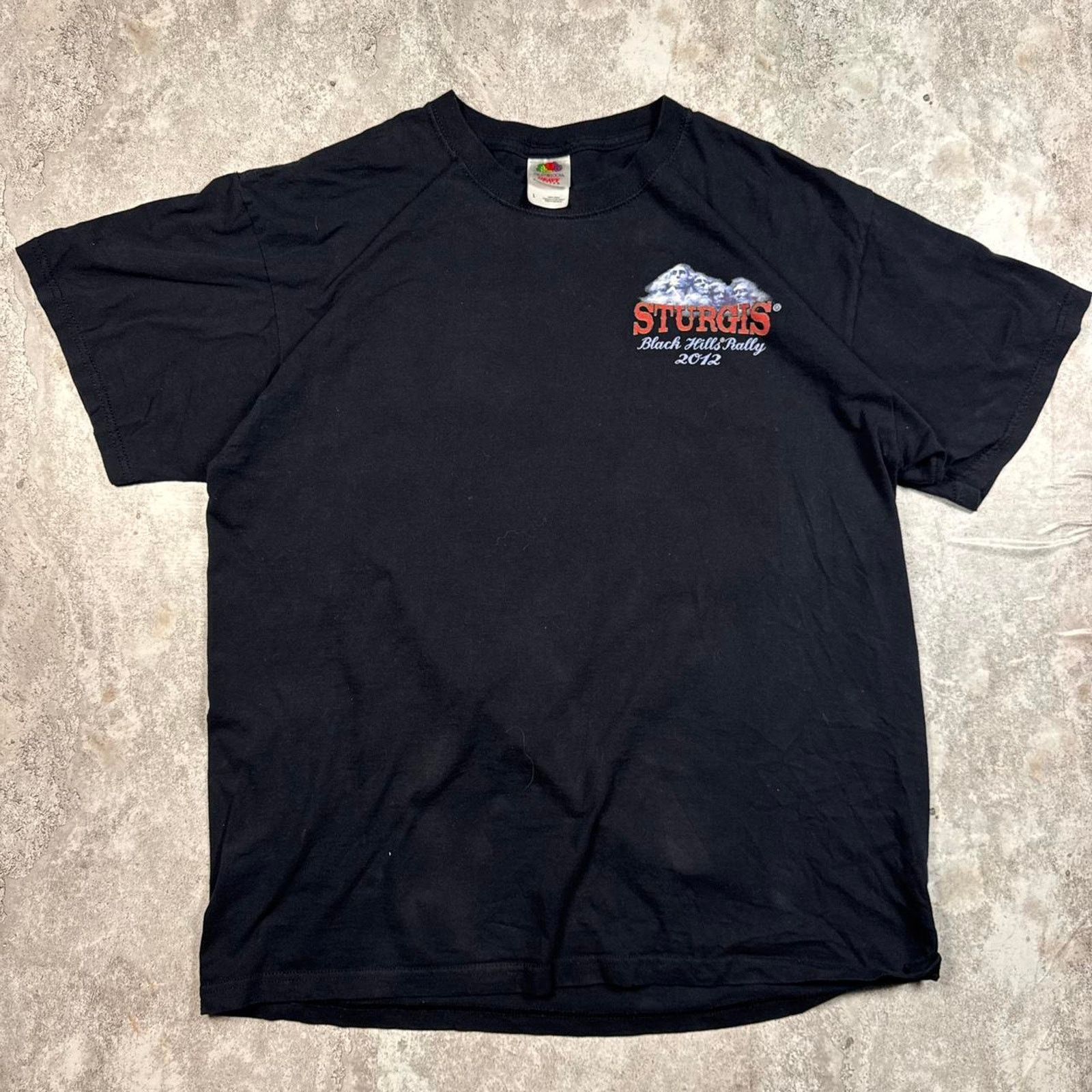 Fruit Of The Loom Black Sturgis Biker T-Shirt – Size Large Size US L / EU 52-54 / 3 - 3 Thumbnail