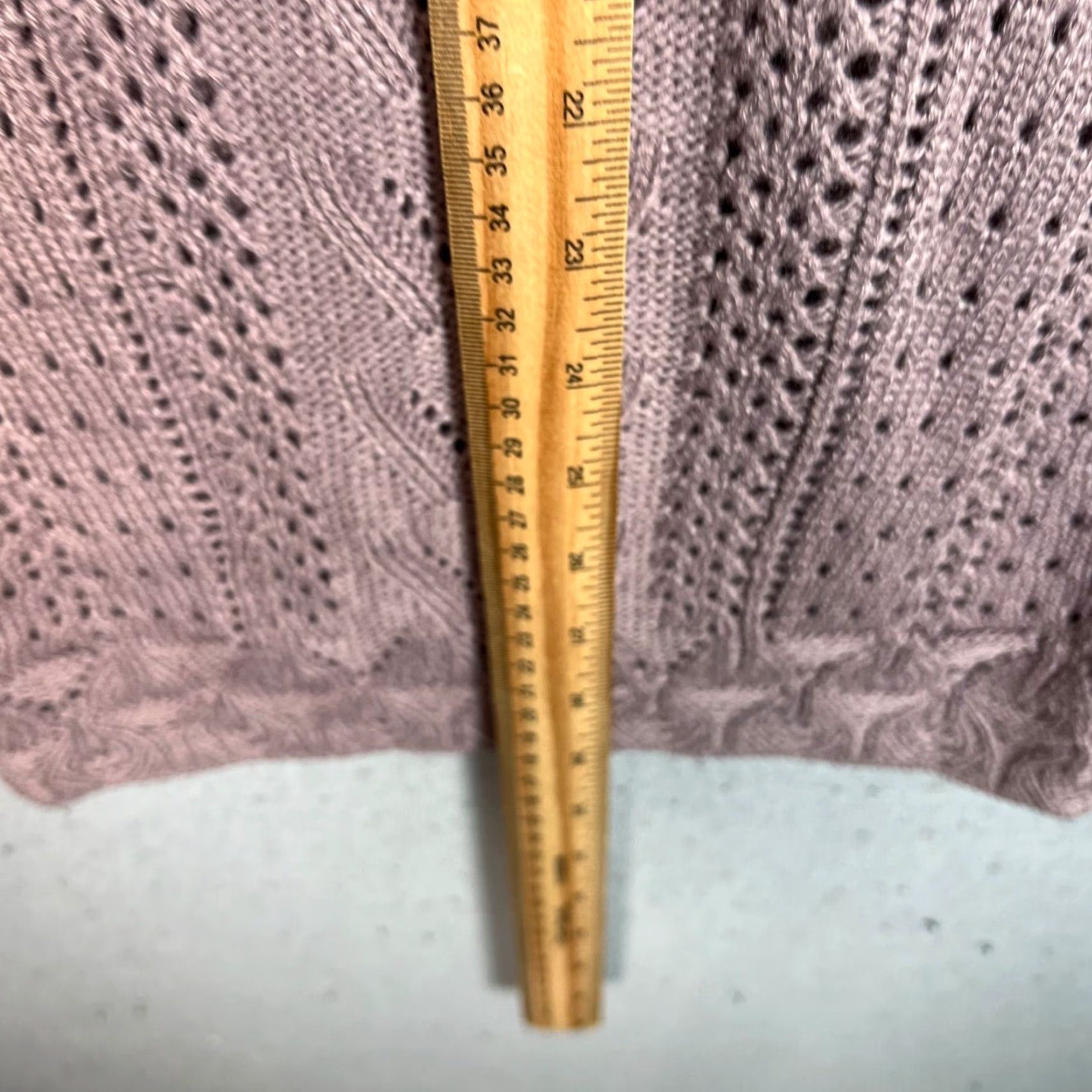 Vintage Indigo Thread Co. Lavender Open Knit Sweater Womens Large Pullover Size L / US 10 / IT 46 - 6 Thumbnail