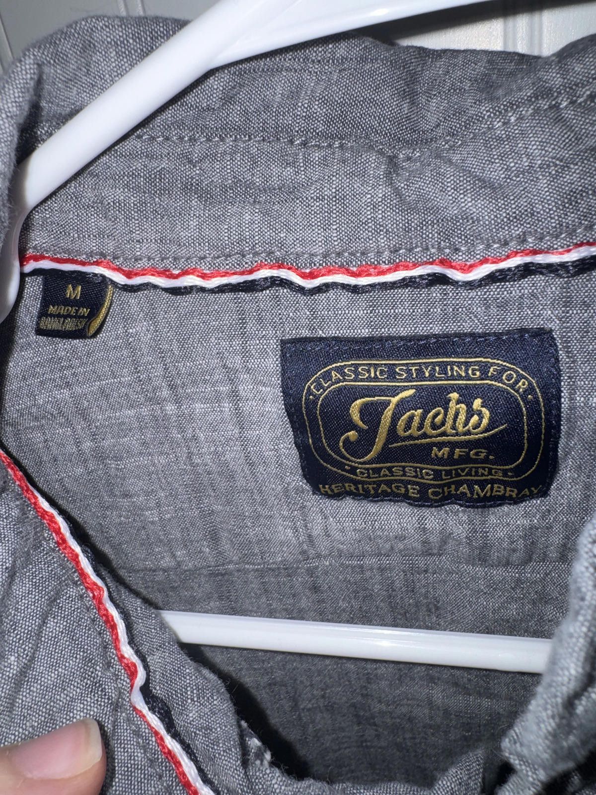 Michael Jackson Jachs Heritage Chambray Classic Button-Down Shirt Medium Size US M / EU 48-50 / 2 - 3 Thumbnail