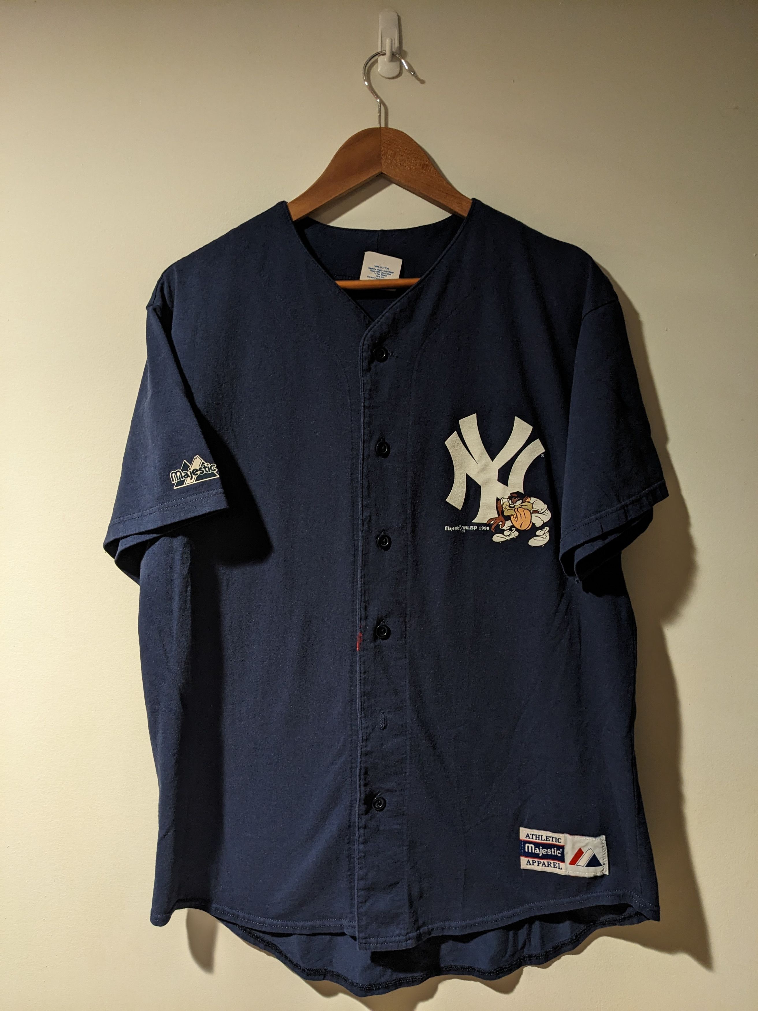 New York Yankees × Vintage Vintage 1999 Looney Tunes New York Yankees Baseball Jersey Size US L / EU 52-54 / 3 - 3 Thumbnail