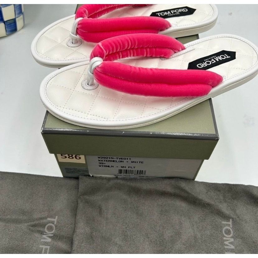 Tom Ford Women's Tom Ford flip-flop sandals size 39.5 made in Italy Size US 9.5 / IT 39.5 - 4 Thumbnail