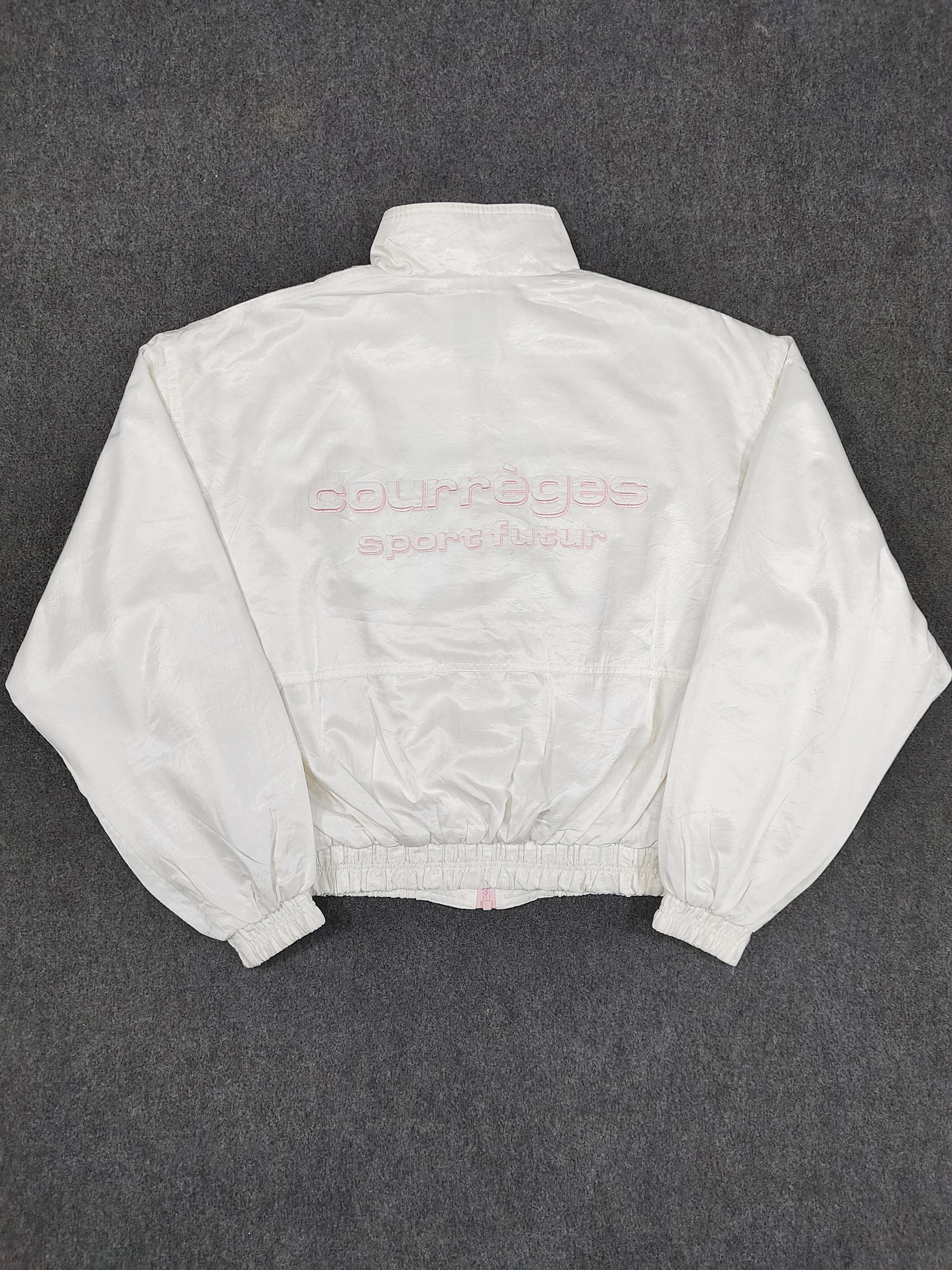 Courreges 90s Couregges Sport- Embroidered Script Cropped Track Jacket Size L / US 10 / IT 46 - 1 Thumbnail
