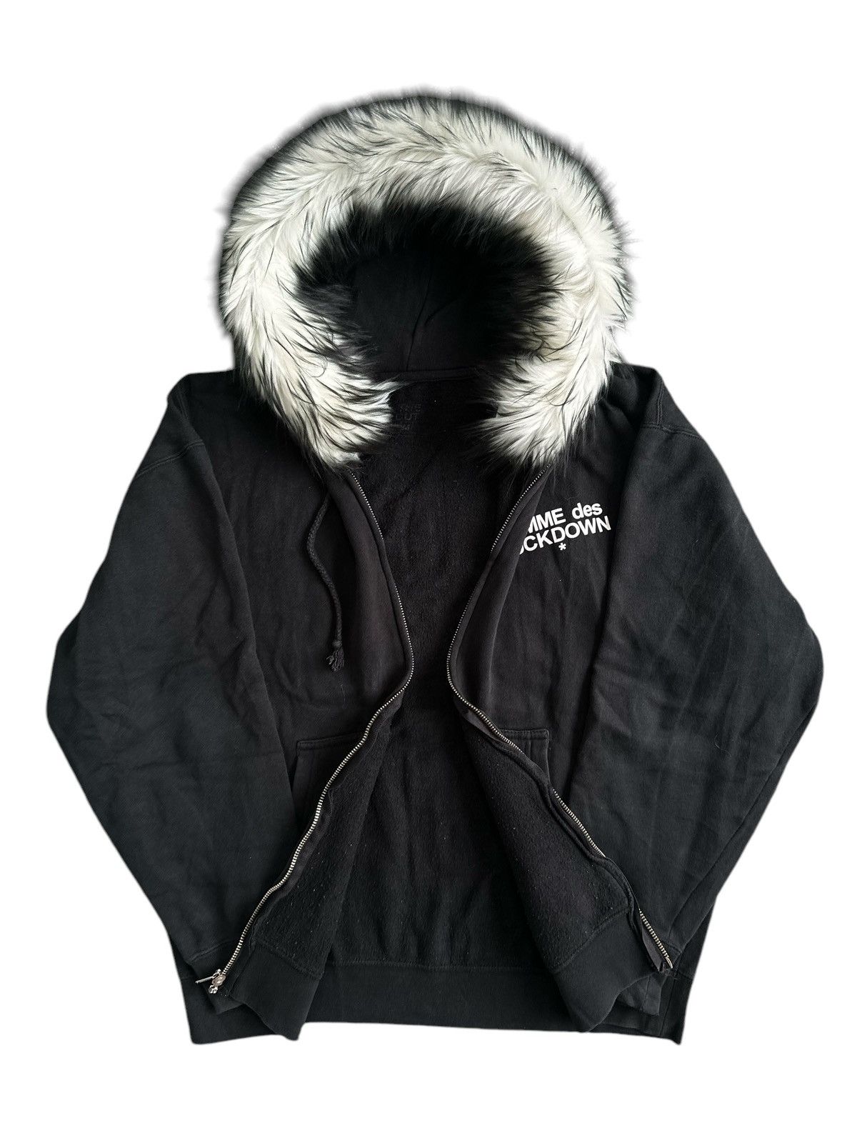 Japanese Brand COMME DES F*CKDOWN Zip FUR HOODIE IFSIXWASNINE LGB STYLE Size US XL / EU 56 / 4 - 7 Thumbnail