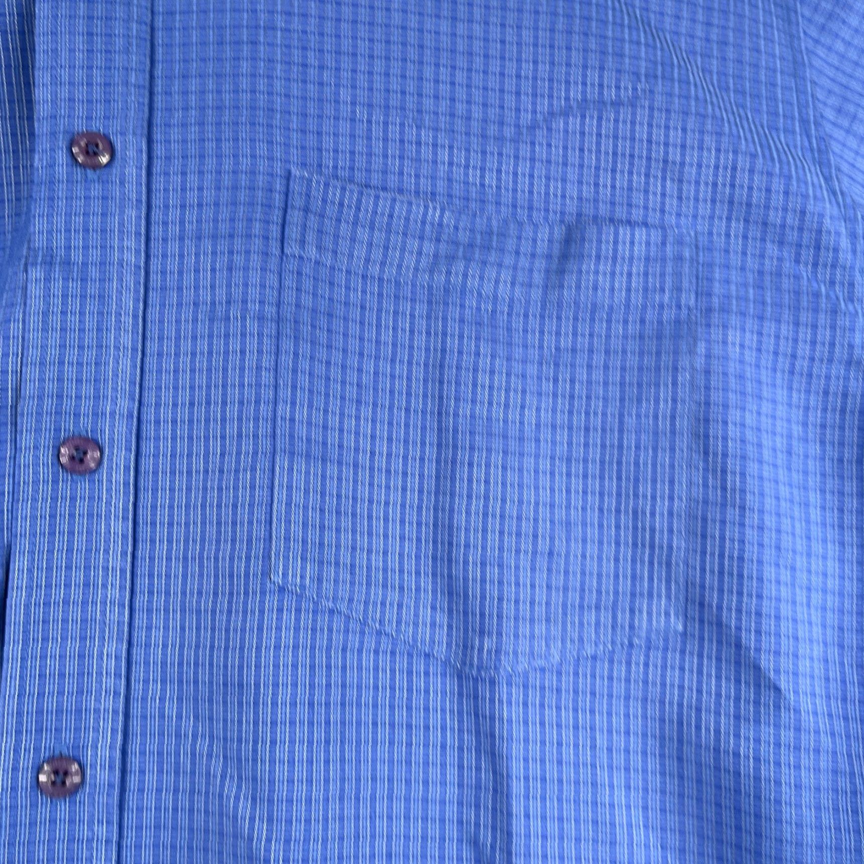 BUGATCHI BUGATCHI UOMO Shirt Blue Check Long Sleeve Mens L Button-Up Casual Size US L / EU 52-54 / 3 - 3 Thumbnail