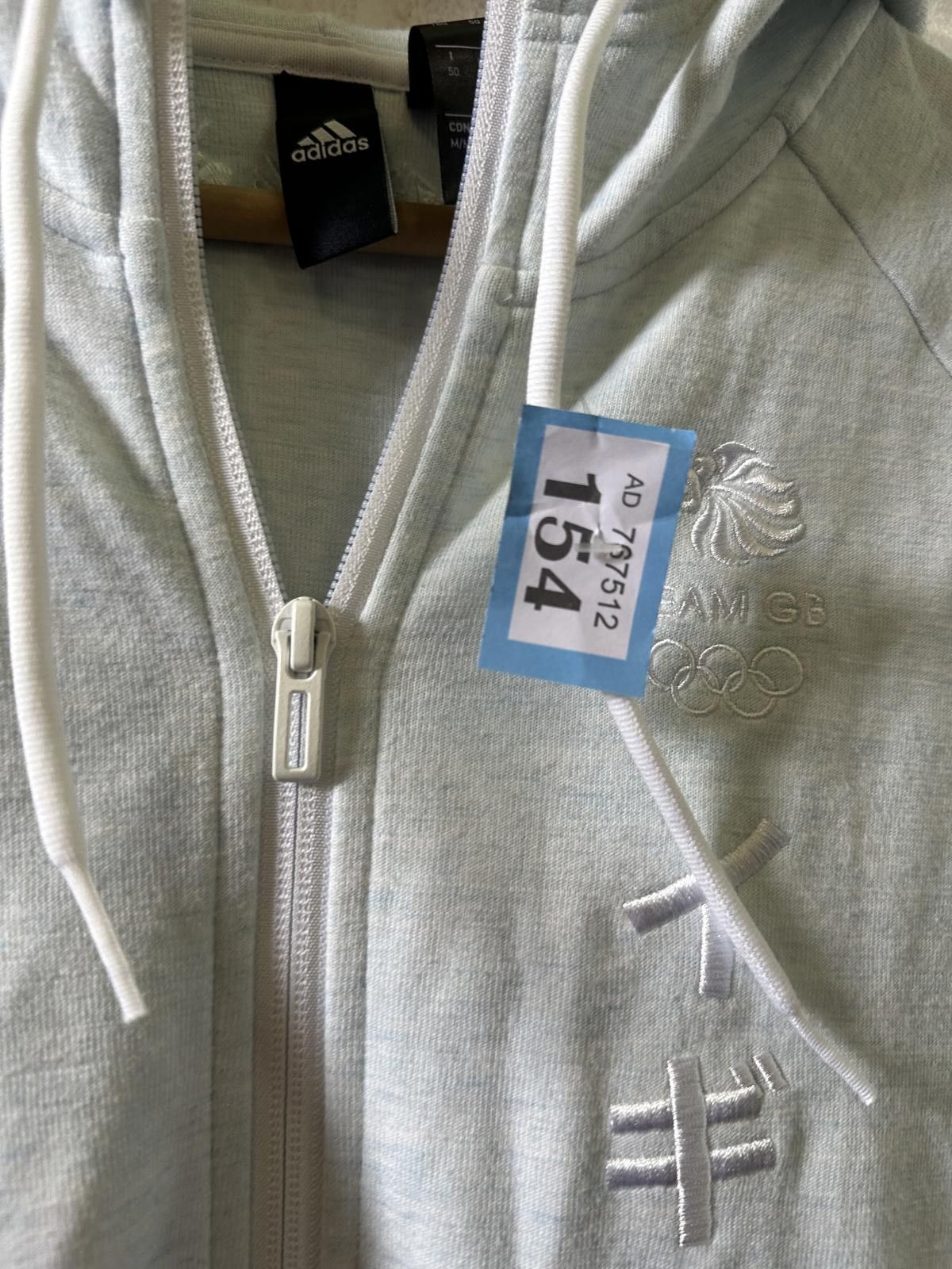 Adidas Adidas Kids' Light Gray Zip-Up Hoodie Sweatshirt Size US XS / EU 42 / 0 - 3 Thumbnail