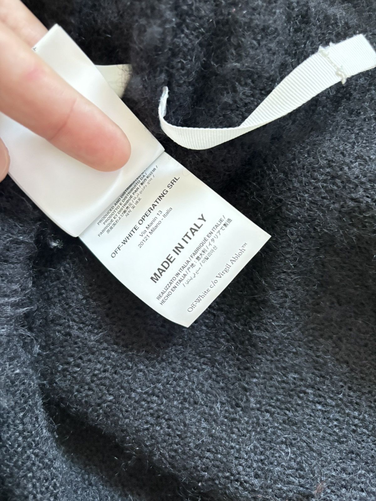 Off-White off white Mohair diag brushed knitwear Size US M / EU 48-50 / 2 - 11 Thumbnail