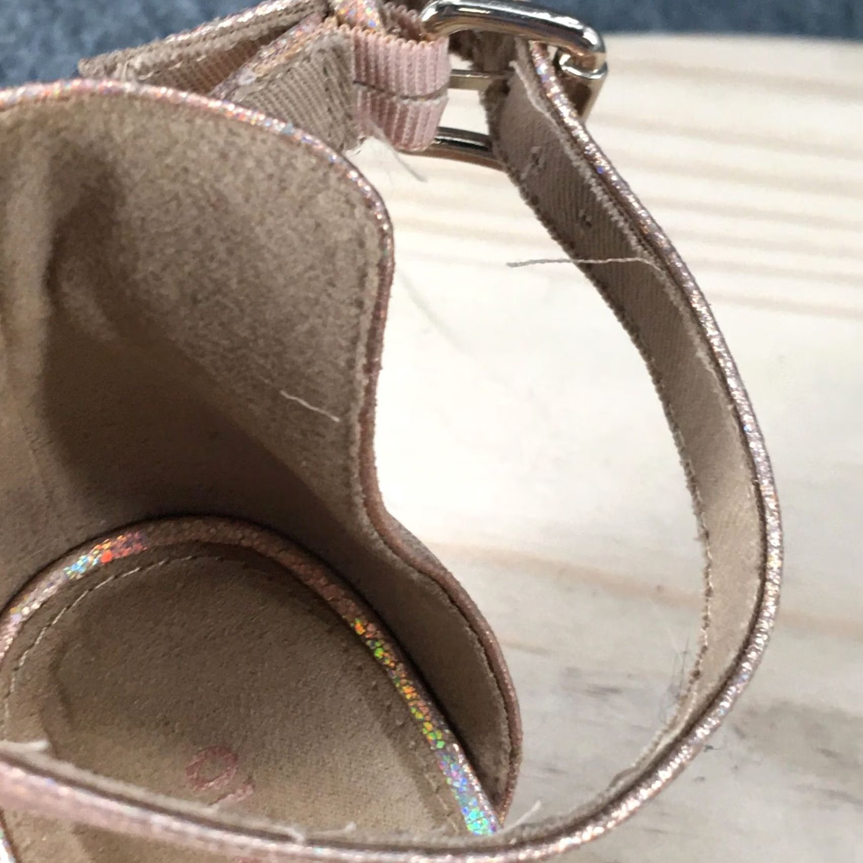 Old Navy Old Navy Sandal Womens 8 Rose Gold Ankle Strap Multicolor Block Heels Casual Size US 8 / IT 38 - 6 Thumbnail