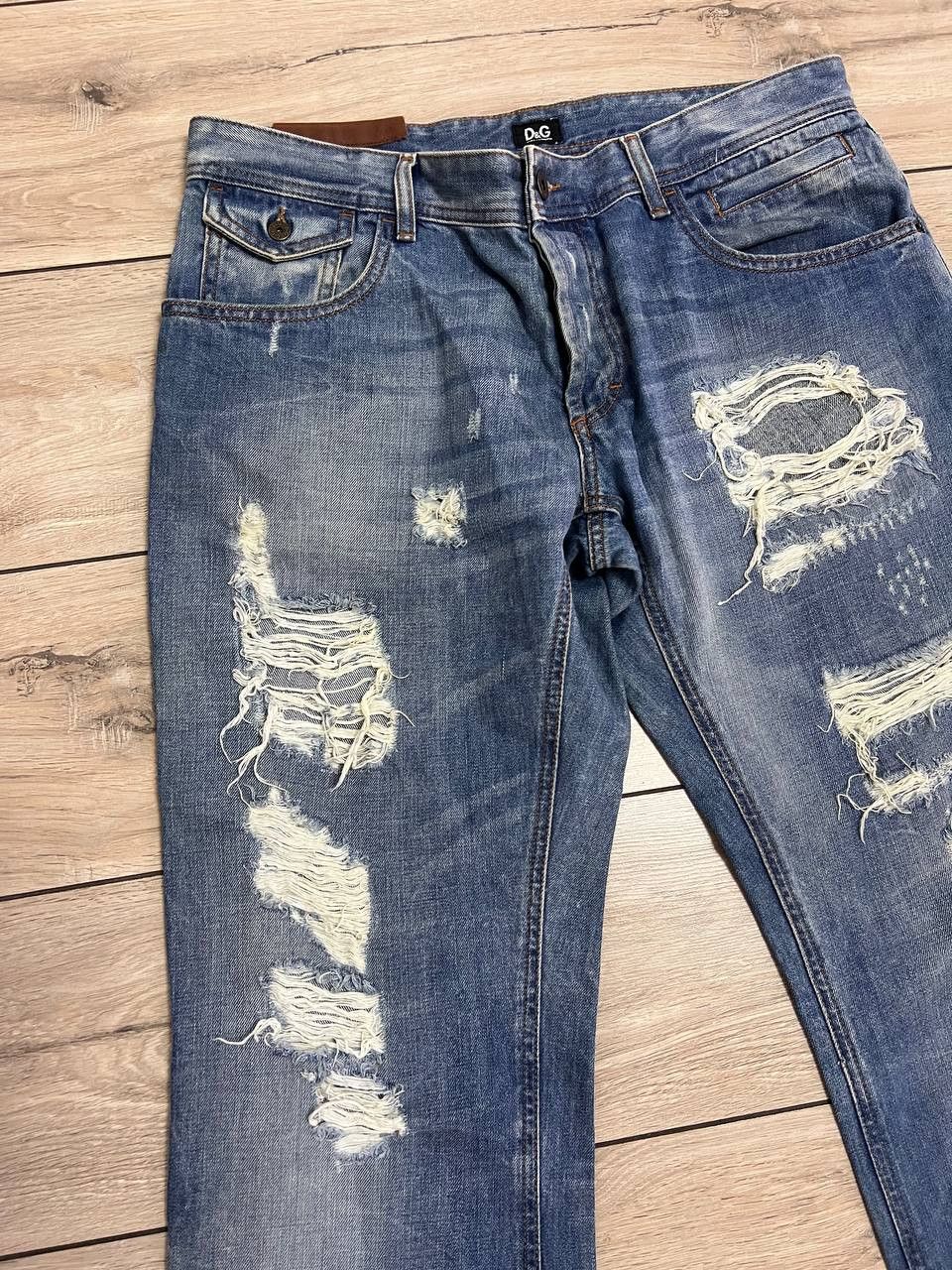 Dolce & Gabbana Dolce & Gabbana D&G Leader Distressed Jeans Ripped Denim Y2K Size US 35 - 5 Thumbnail