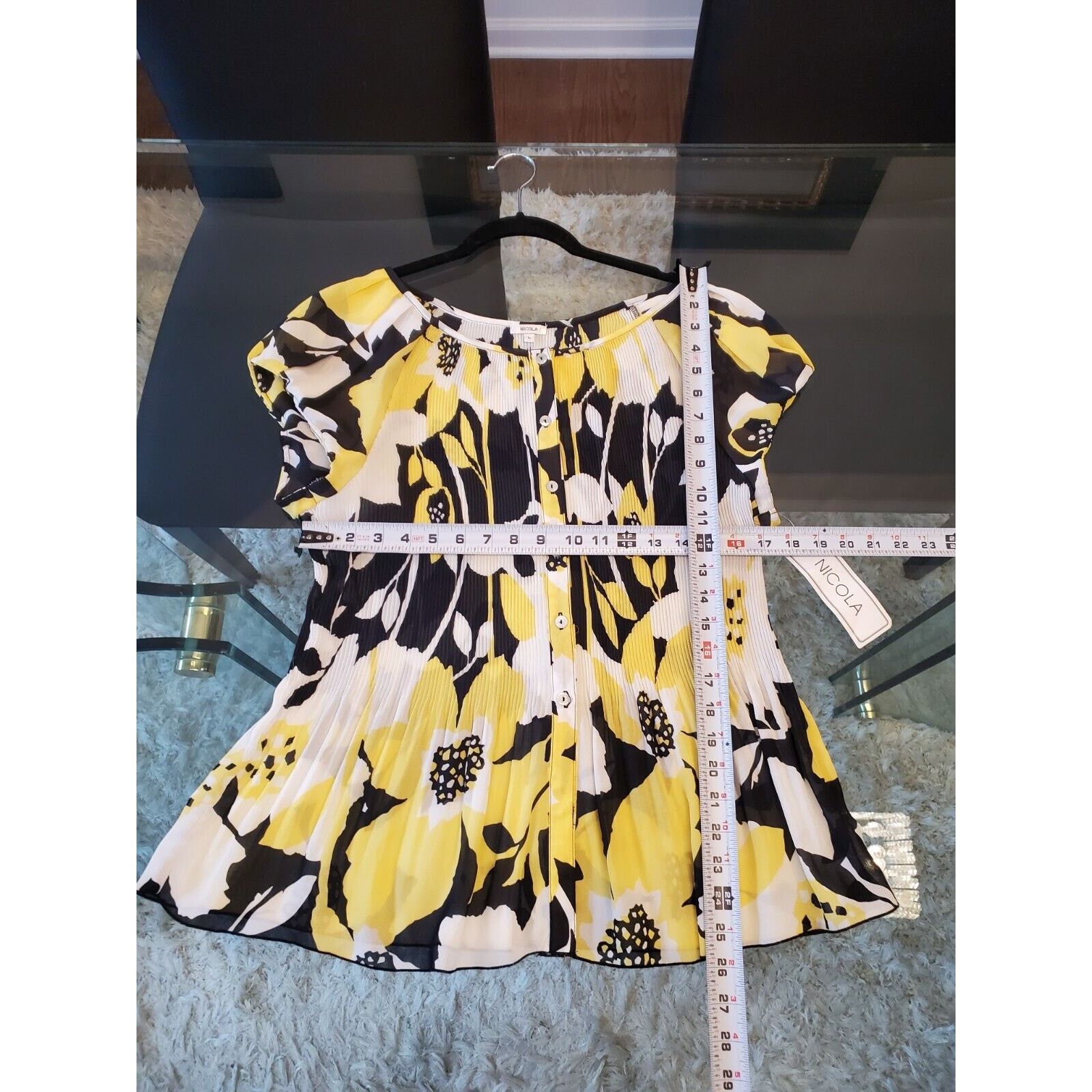 Other Nicola 100% Polyester Round Neck Short Sleeve Top Blouse L Size L / US 10 / IT 46 - 13 Thumbnail