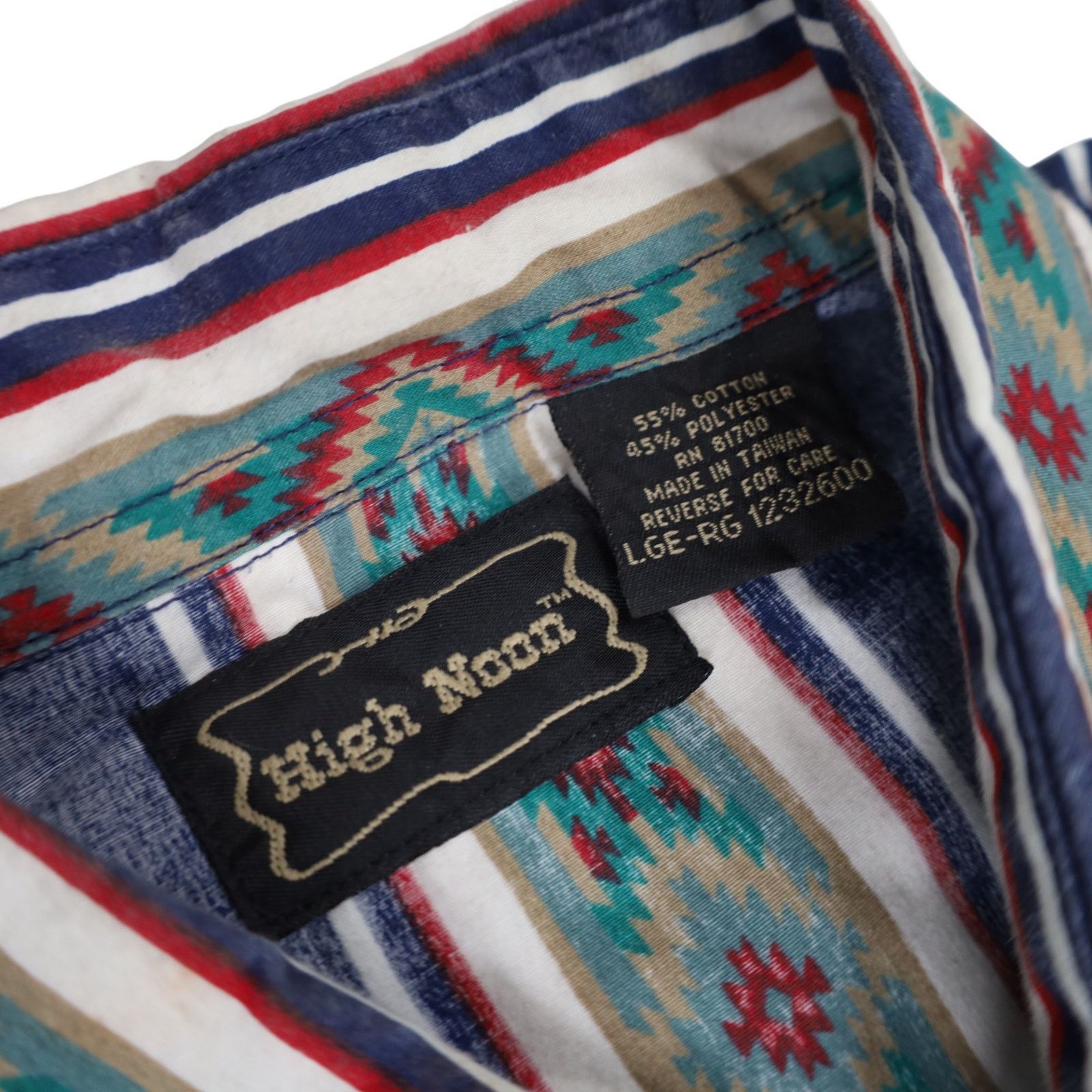 Vintage VTG High Noon Vertical Aztec Striped Pearl Snap Shirt Size US L / EU 52-54 / 3 - 6 Thumbnail