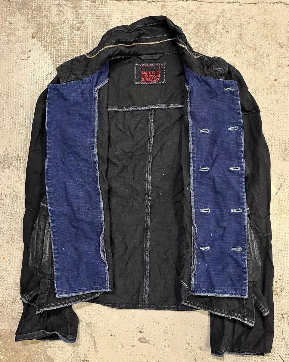 Marithe + Francois Girbaud 1990s Marithé + François Girbaud Navy Denim Colour-Block Denim Jacket Size US XS / EU 42 / 0 - 9 Thumbnail