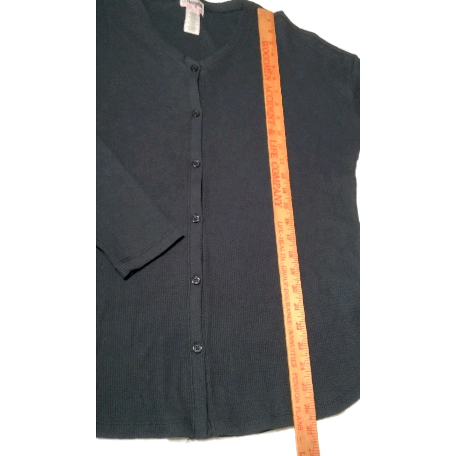 Wrangler VINTAGE Wrangler Wrancher Shirt Women Large Blue Thermal Button Front Long Sleeve Knit Workwear Size L / US 10 / IT 46 - 7 Thumbnail