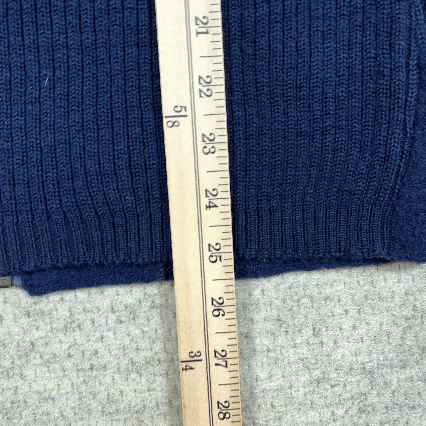 Orvis Orvis Cardigan Wool Knit Full Zip Navy Blue Women Medium Mock Neck Casual Fall Winter All Seasons Regular Knit Style Size M / US 6-8 / IT 42-44 - 7 Thumbnail