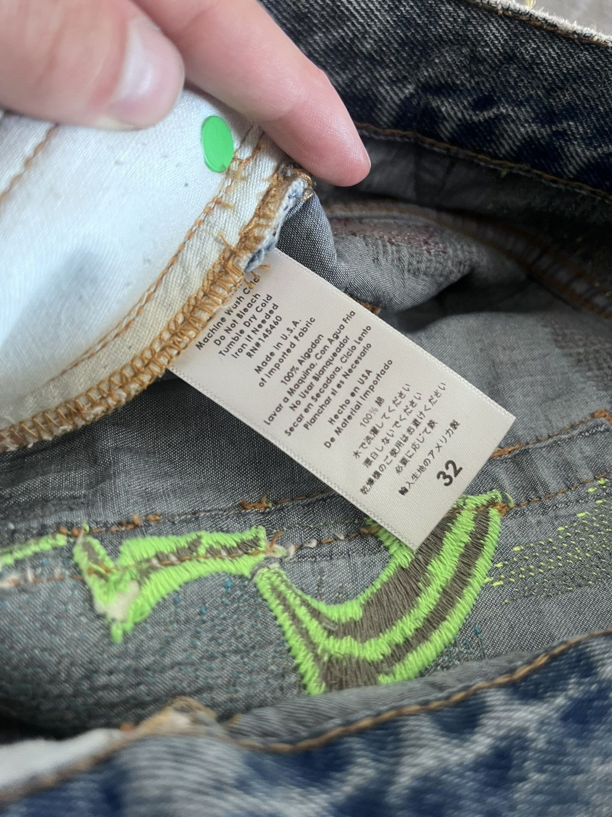 Endless Endless embroidered & distressed denim vlone Size US 32 / EU 48 - 7 Thumbnail