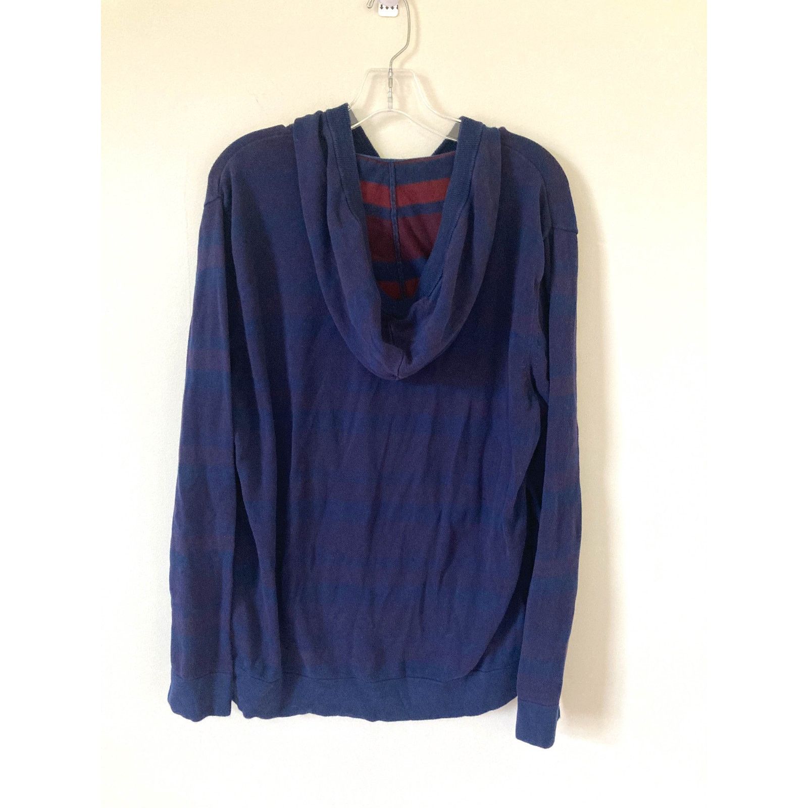 American Rag American Rag Hooded Striped Sweater Navy Blue Size Large Size US L / EU 52-54 / 3 - 3 Thumbnail
